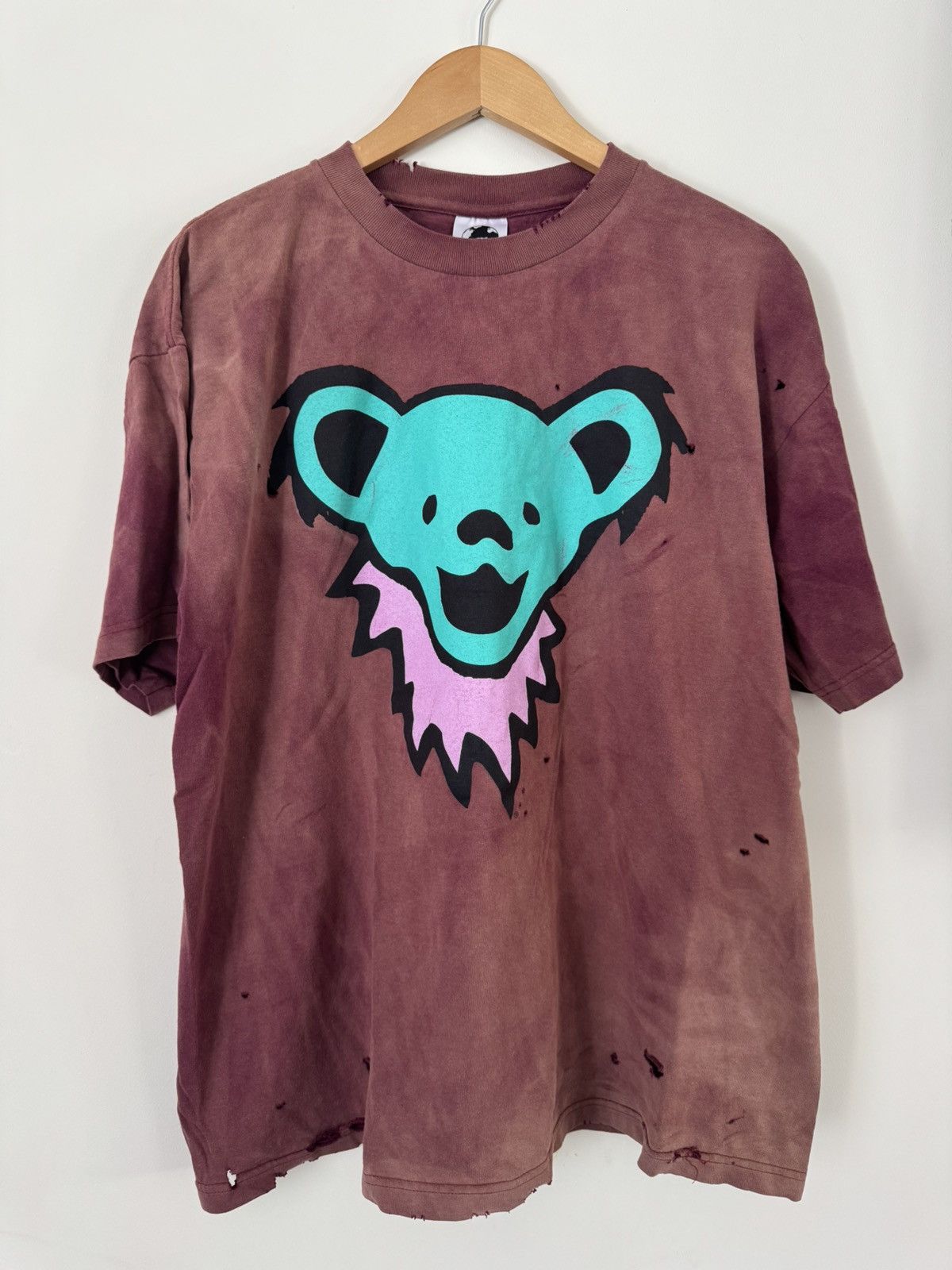 Vintage Vintage Faded 90s Big Face Grateful Dead Bear Tee Size US XL / EU 56 / 4 - 2 Thumbnail