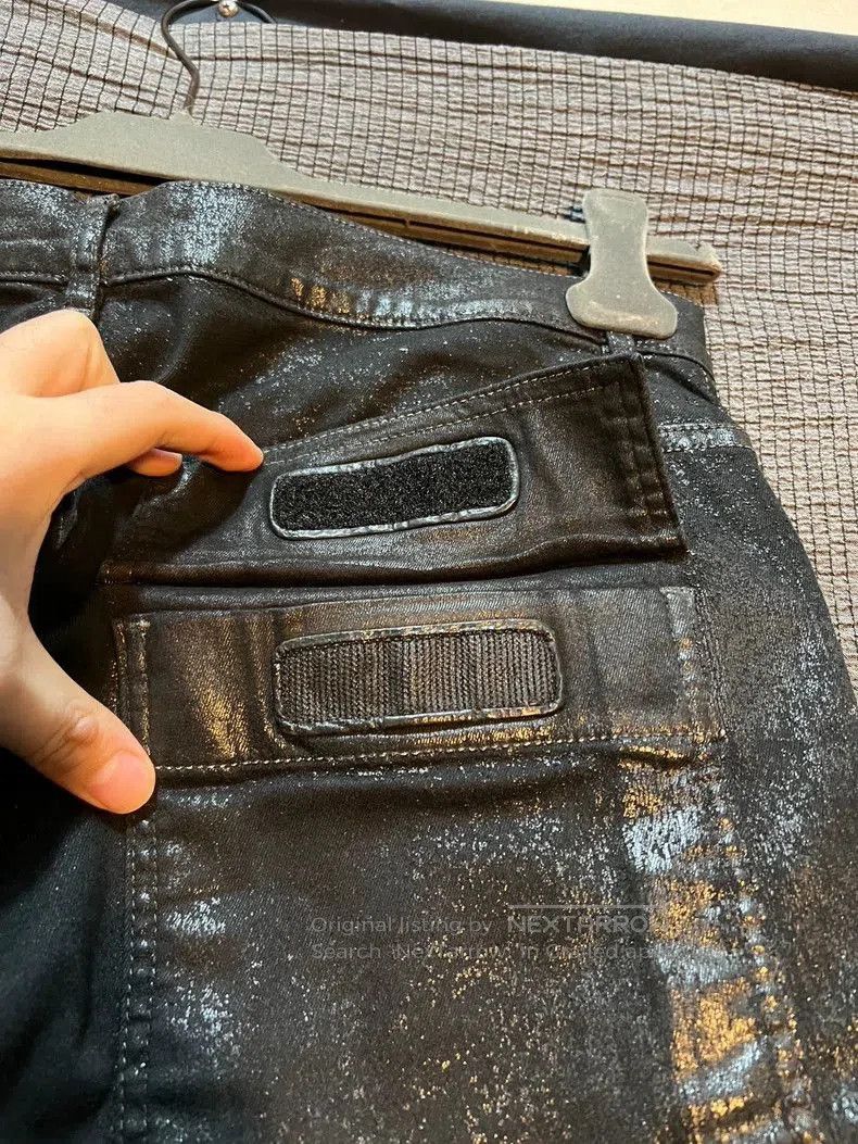 Rick Owens rare thick waxed bike jeans . Size US 31 - 7 Thumbnail
