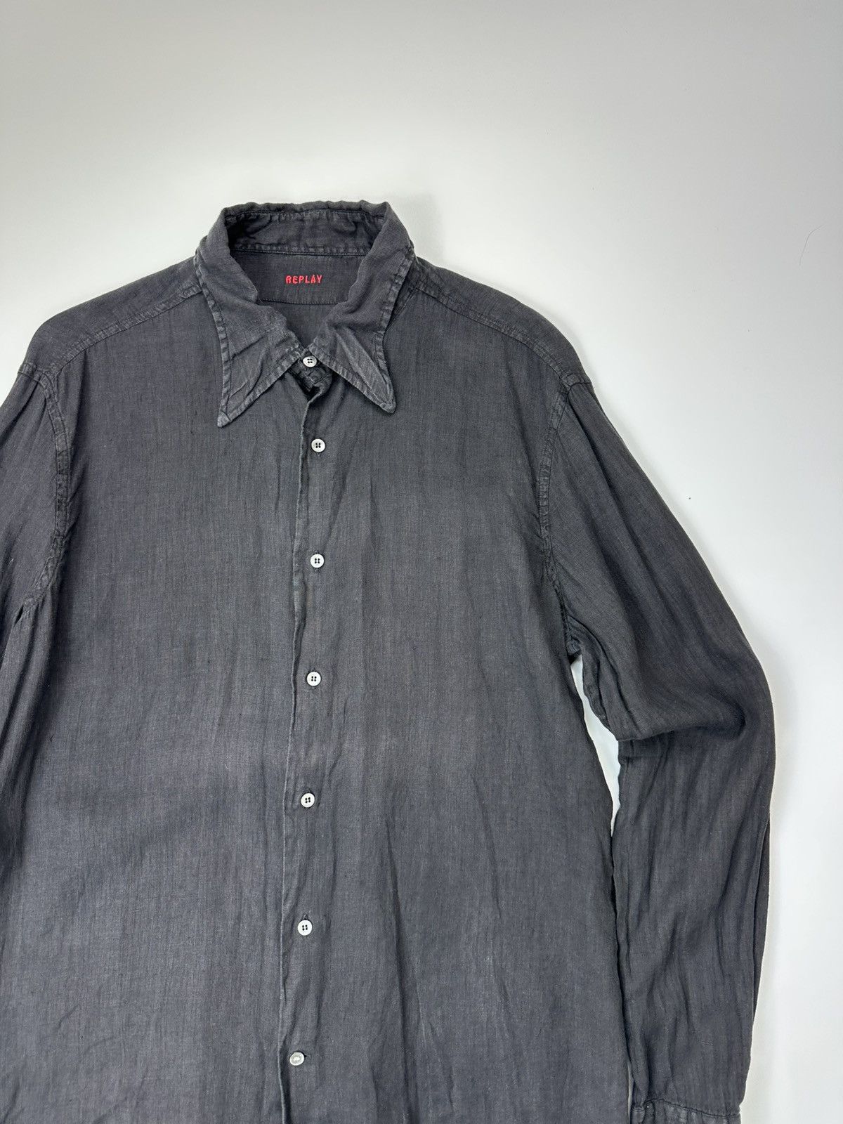 Replay Replay Casual Shirt Gray Men's XL Size Size US XL / EU 56 / 4 - 5 Thumbnail