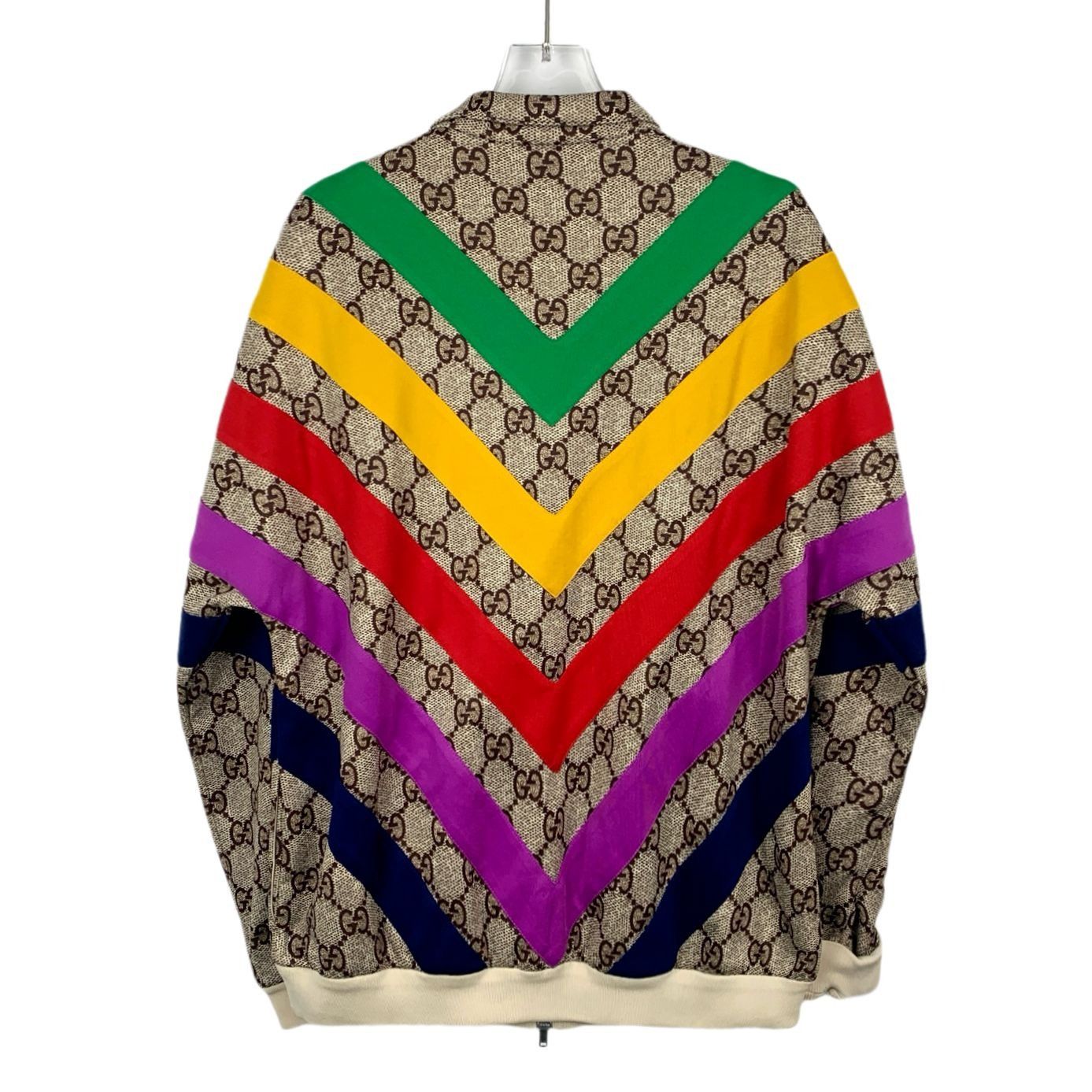 Gucci Gucci Monogram Rainbow Chevron Track Jacket With Zip Closure Size US M / EU 48-50 / 2 - 2 Thumbnail