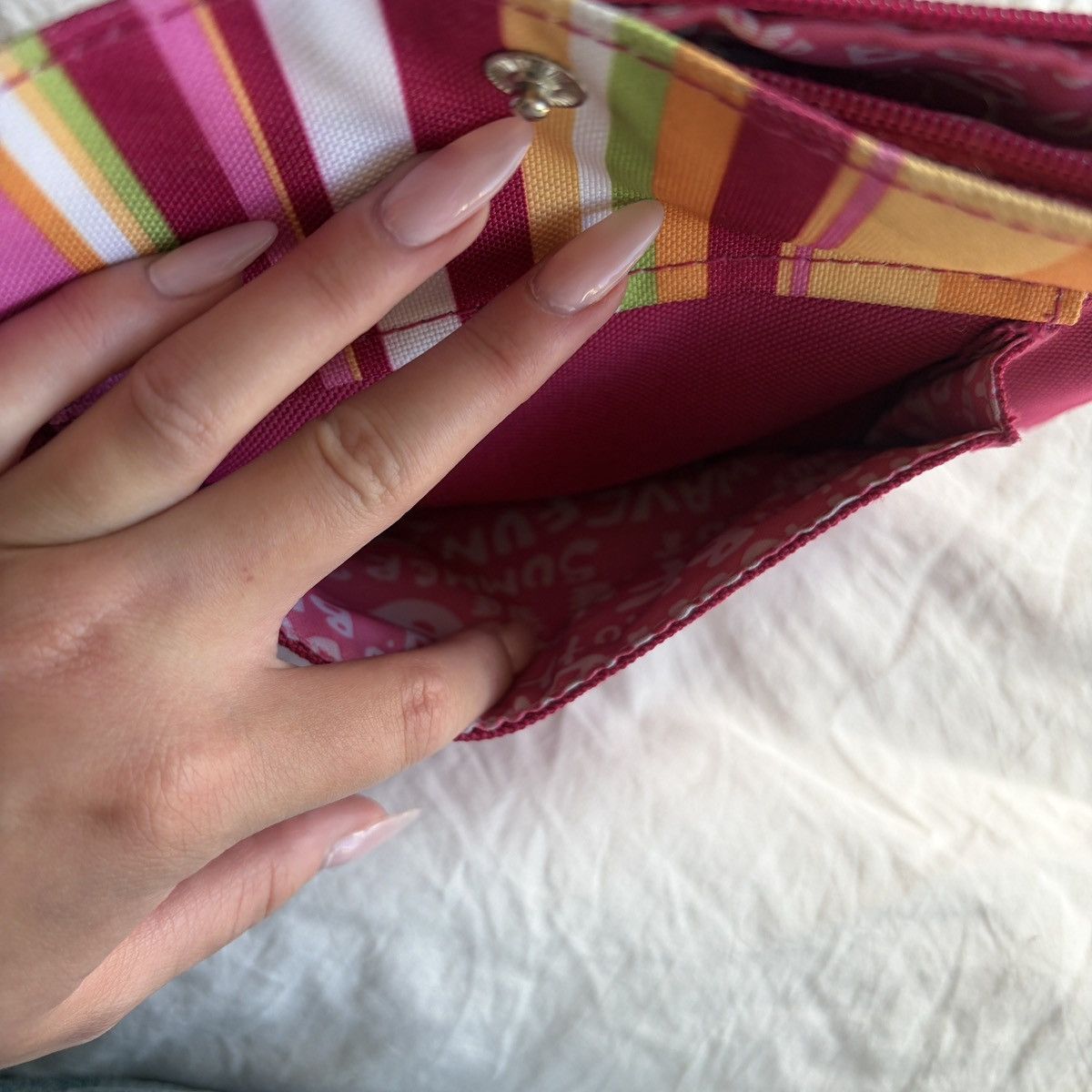 Other Y2K Lancôme pink striped pouchette Size ONE SIZE - 3 Thumbnail