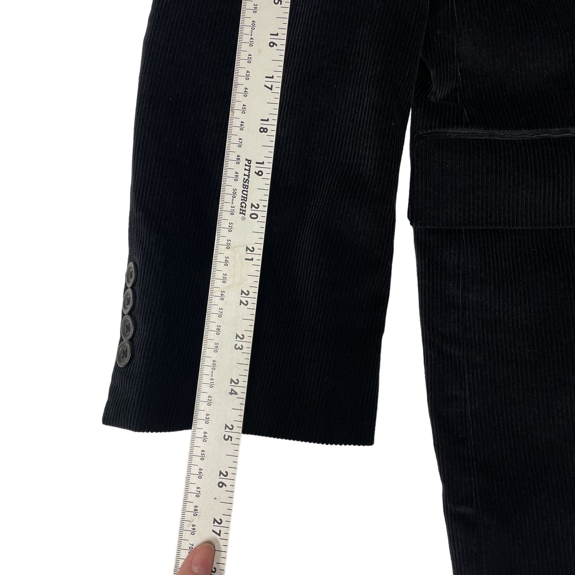 Stafford Stafford Black Sport Coat CORDUROY Modern Cotton Jacket Size 44R - 9 Thumbnail