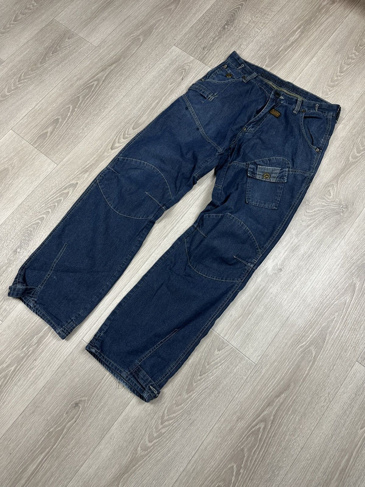 G-Star × Vintage Vintage G Star Raw Denim Biker Cargo Double Knee Pants Size US 32 / EU 48 - 3 Thumbnail