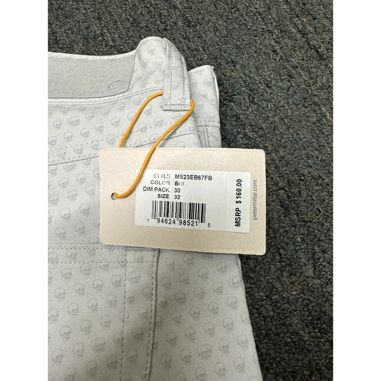 Peter Millar VINTAGE? No. Peter Millar Crown Sport Seeing Double Skulls Print Golf Pants Gray 30 x 32 Men Regular 32 Inseam NWT 60 Size US 32 / EU 48 - 4 Thumbnail