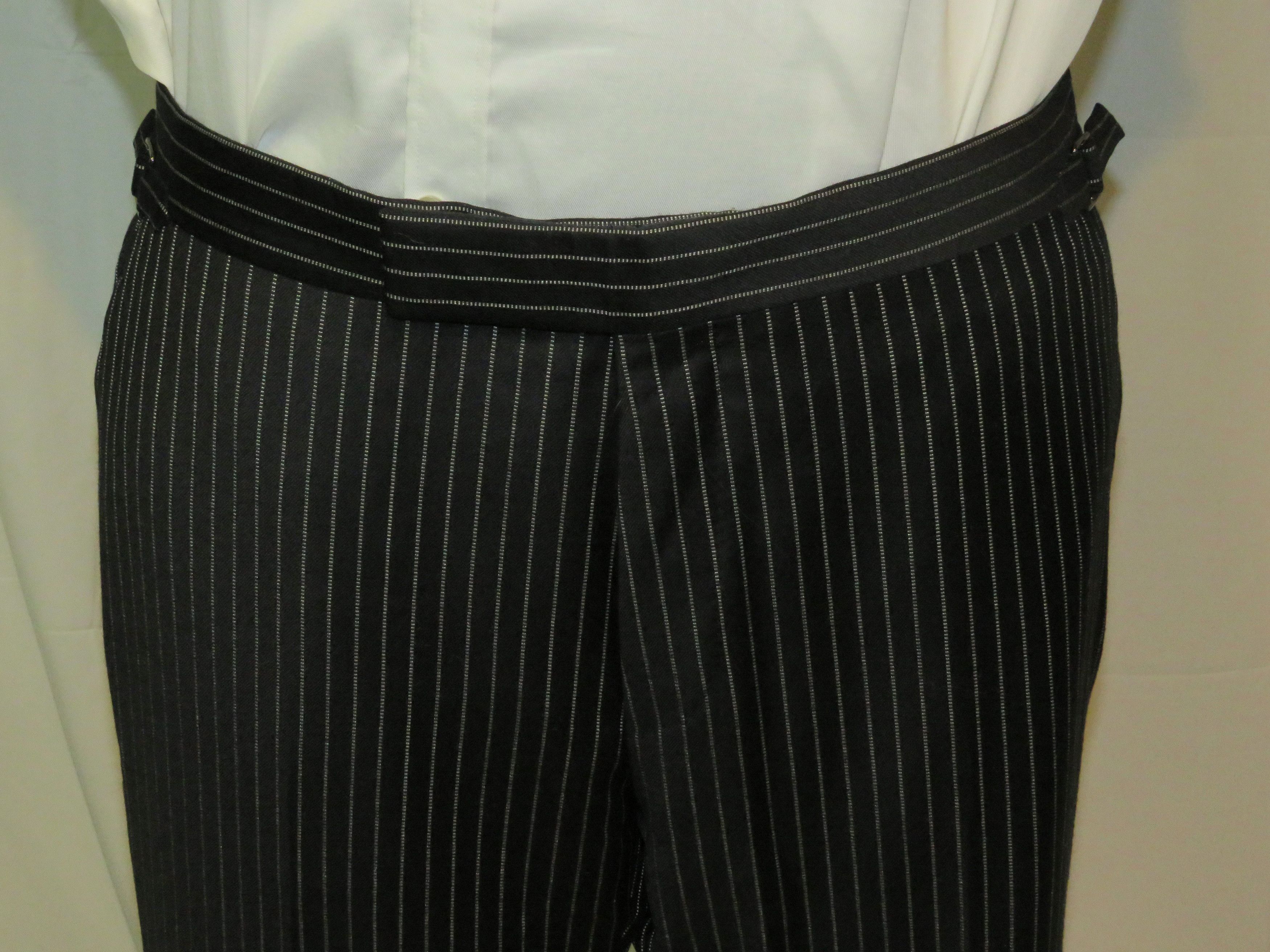 Tom Ford Base B Cashmere Blend Black Striped Three Roll Two Suit 42R Size 42R - 14 Thumbnail