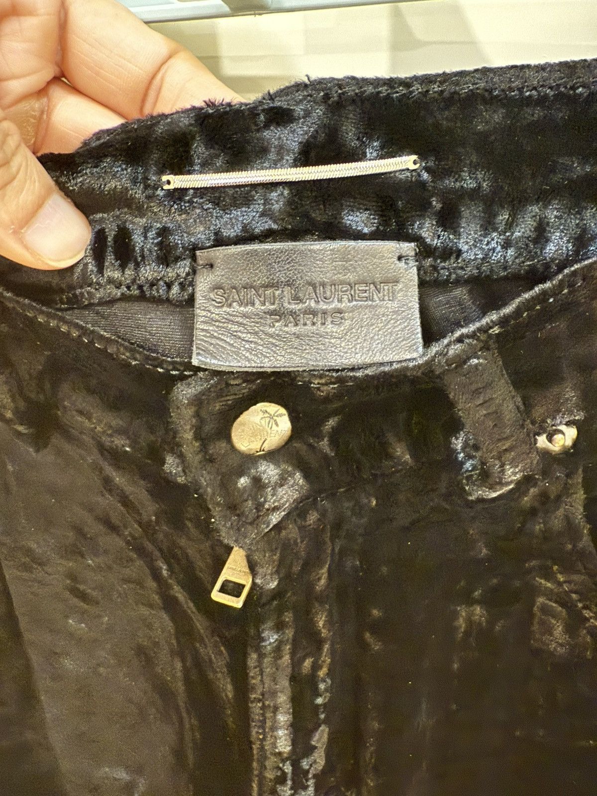 Saint Laurent Paris velvet black pants size 30 Size US 30 / EU 46 - 3 Thumbnail