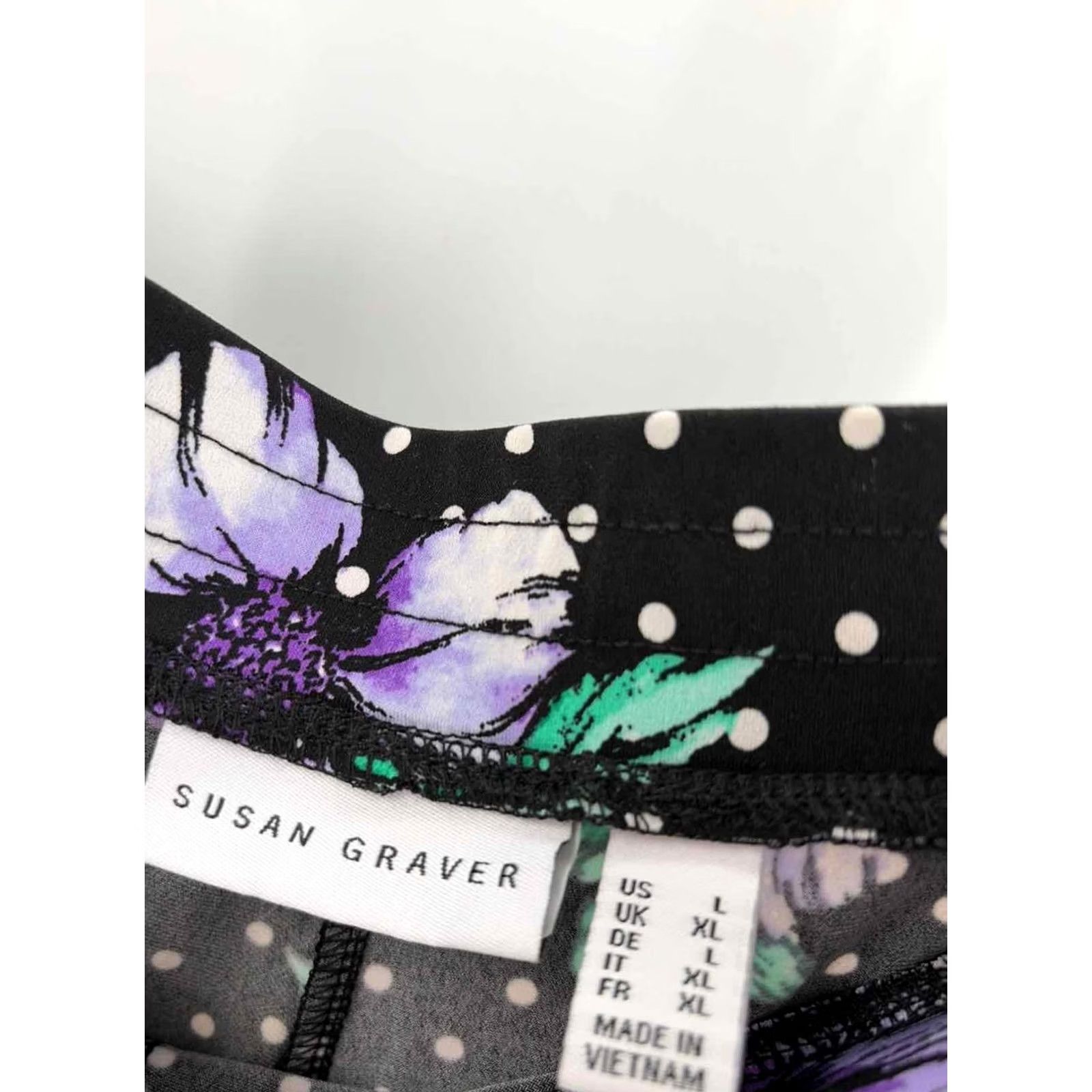 Vintage Susan Graver Black Pull On Pants Large Size 36" / US 14 / IT 50 - 2 Thumbnail
