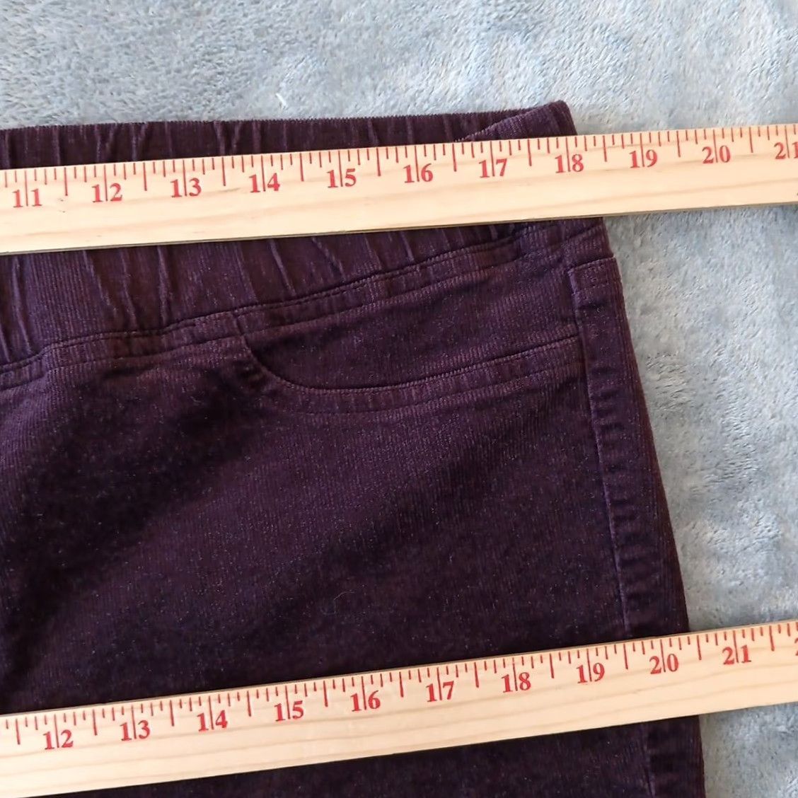 Eileen Fisher Eileen Fisher Pants Ankle Women's Large Purple Corduroy Skinny Pull On Stretch Coastal Regular Inseam 28" Size 36" / US 14 / IT 50 - 3 Thumbnail
