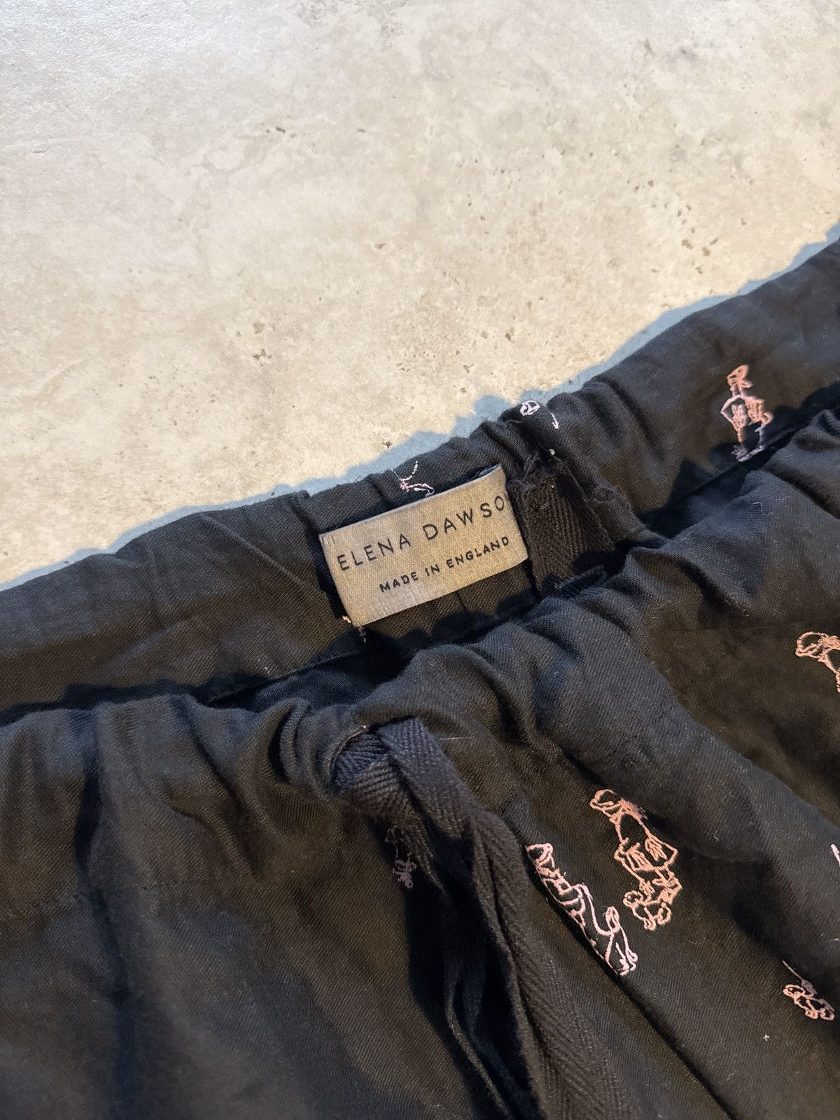 Elena Dawson Print Drawstring Trousers Size US 34 / EU 50 - 2 Thumbnail