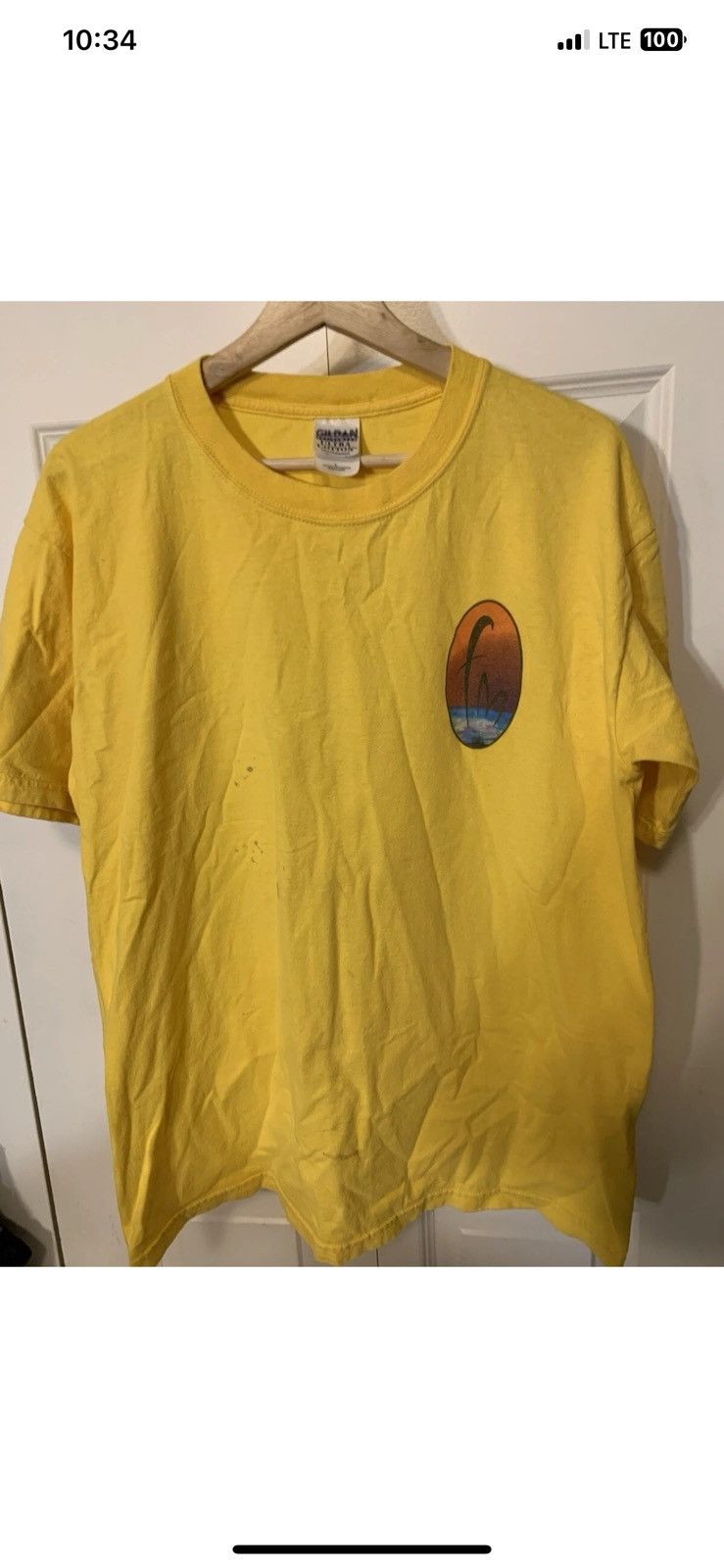 Gildan Vtg Fleetwood Mac mens sz L 2003 yellow t shirt Size US L / EU 52-54 / 3 - 4 Thumbnail