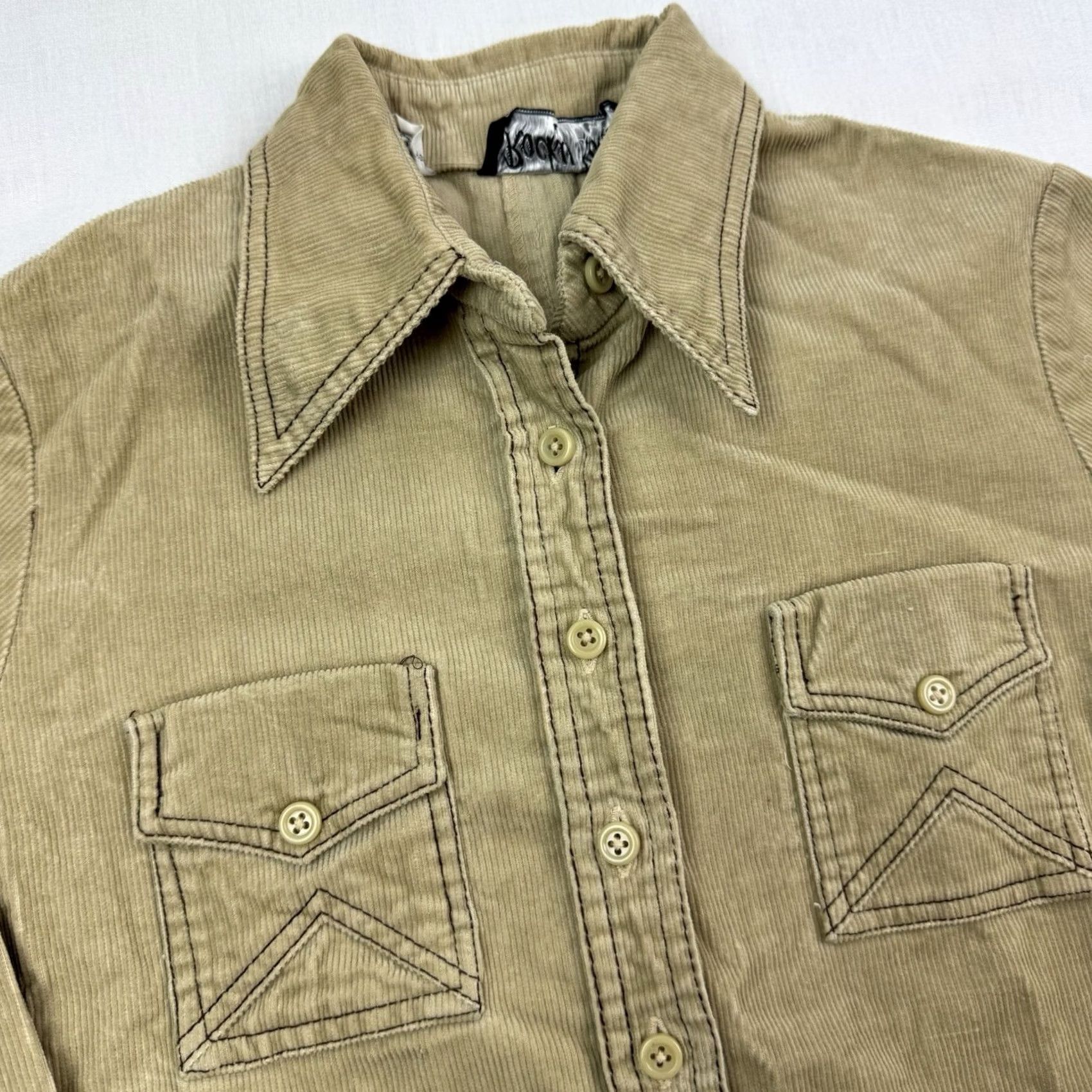 Vintage VINTAGE Rocky Road Corduroy Button Up Shirt Womens 8 1970s USA Hippie Cowboy Size M / US 6-8 / IT 42-44 - 2 Thumbnail