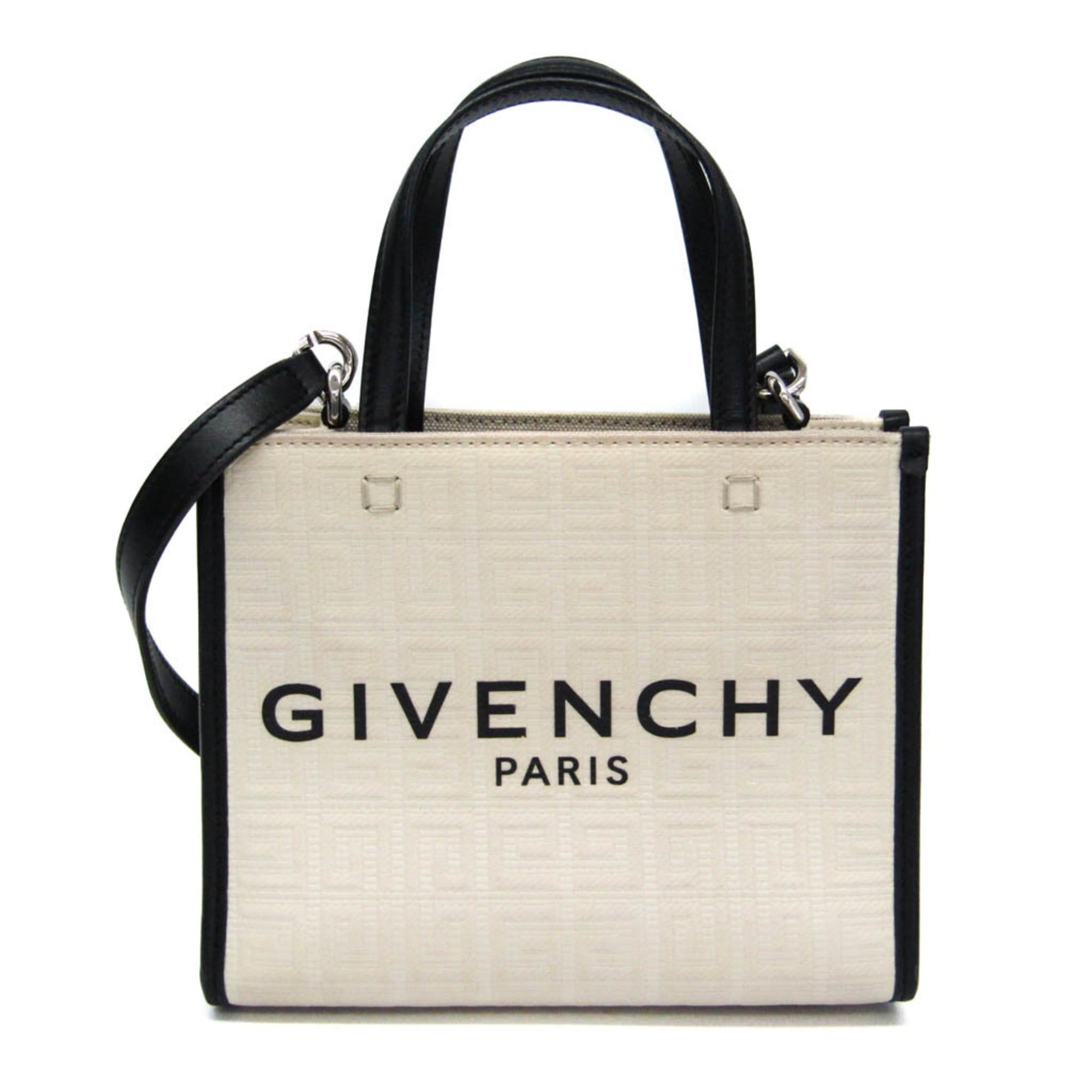 Givenchy Givenchy G Tote Mini Bag BB50N0B1H1 105 Women's Canvas,Leather Handbag,Shoulder Bag Black,Light Beige Size ONE SIZE - 1 Thumbnail