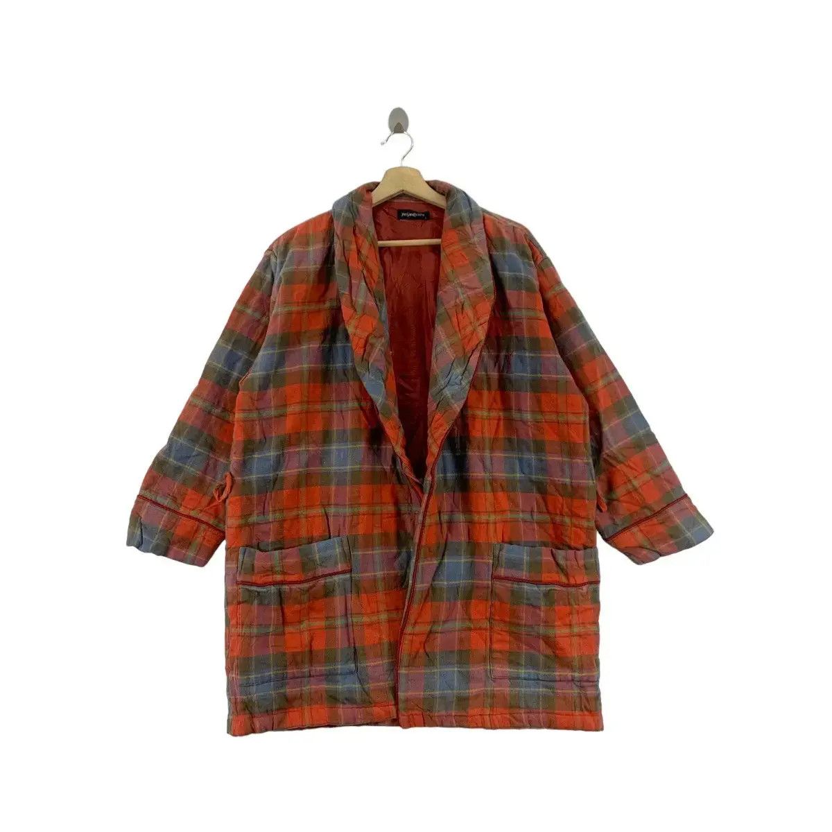 Yves Saint Laurent Vintage YSL YVES SAINT LAURENT PARIS Tartan Oversized Size S / US 4 / IT 40 - 1 Thumbnail