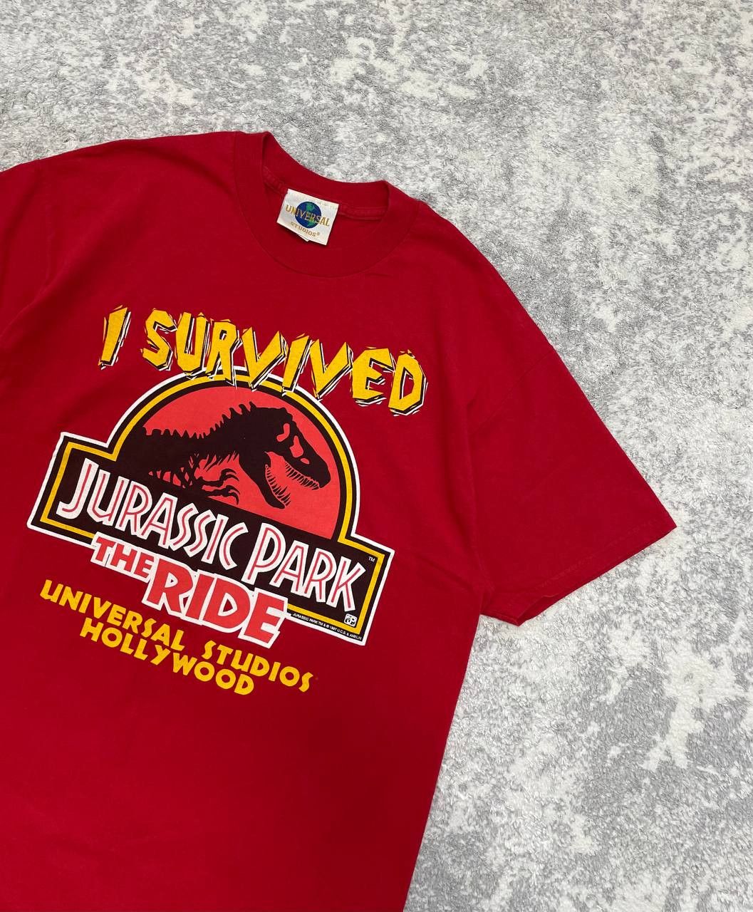 Universal Studios Vintage 1997 Jurassic Park The Ride TShirt Universal Studios Size US L / EU 52-54 / 3 - 3 Thumbnail