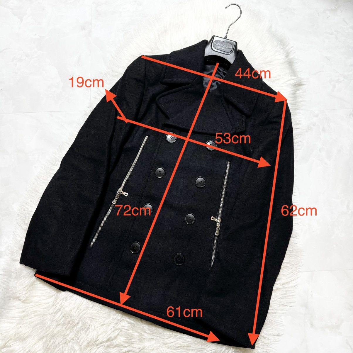 Dolce & Gabbana Dolce & Gabbana runway W-ZIP Melton peacoat black 46 Size US S / EU 44-46 / 1 - 4 Thumbnail