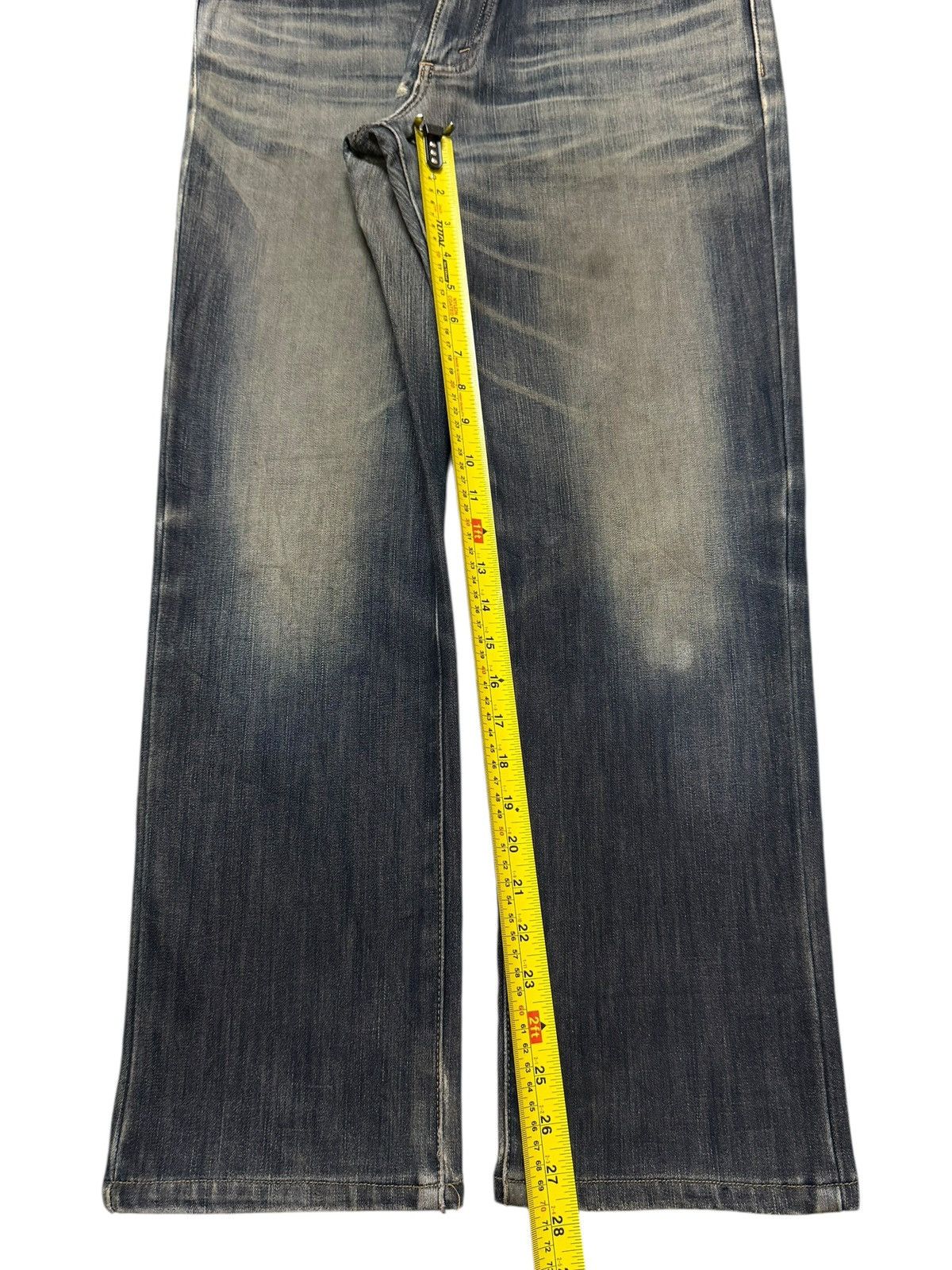 Edwin Vintage 90s Japan Edwin 503 Wild Fire Faded Wash Whiskers Size US 32 / EU 48 - 11 Thumbnail