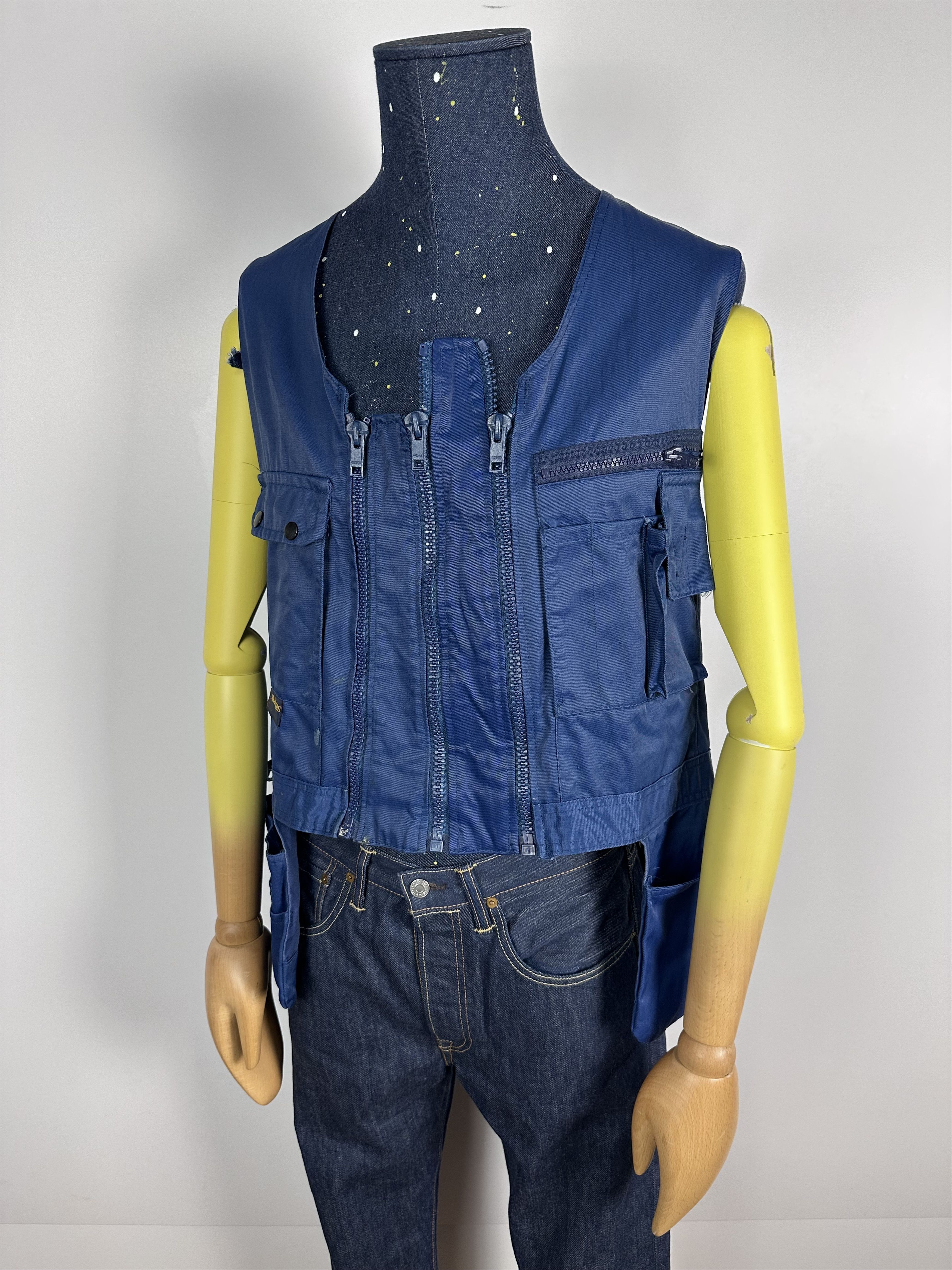 Dickies × Vintage Dickies Grafters Work Cargo Vest Vintage Blue Mens Size M Size US M / EU 48-50 / 2 - 1 Thumbnail