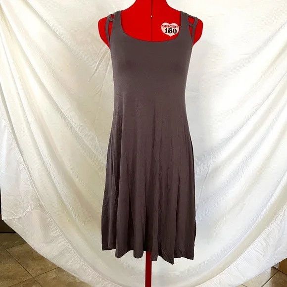 Other Grey A-line Racerback Tank Dress by Monteau in Medium Size M / US 6-8 / IT 42-44 - 1 Thumbnail