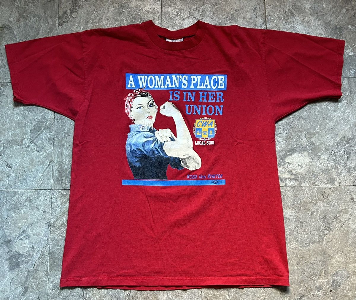 Vintage ROSIE THE RIVETER TEE Size US L / EU 52-54 / 3 - 1 Thumbnail