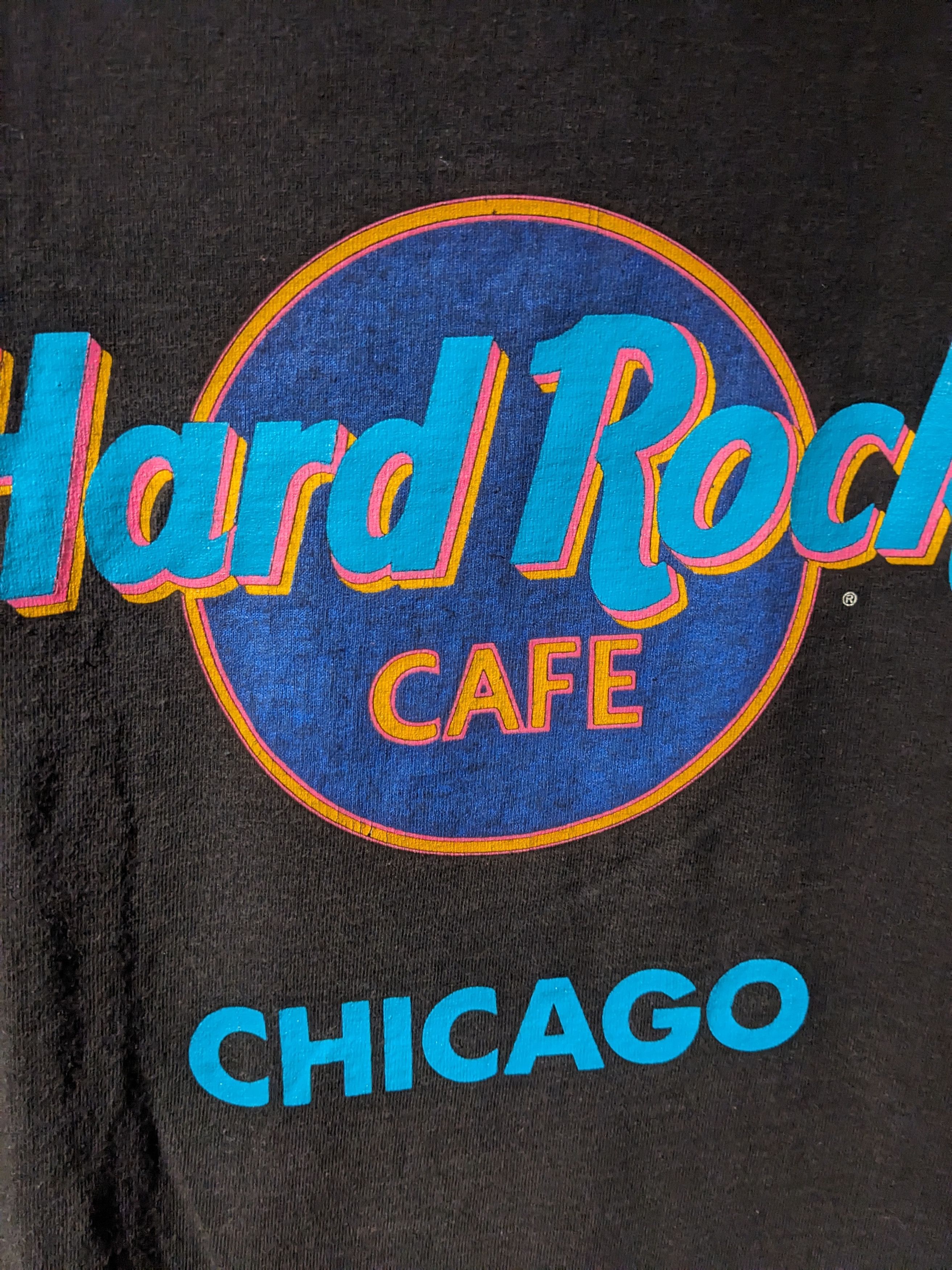 Hard Rock Cafe × Vintage Vintage 90s Hard Rock Cafe Chicago Logo X-Large T-Shirt Size US XL / EU 56 / 4 - 2 Thumbnail