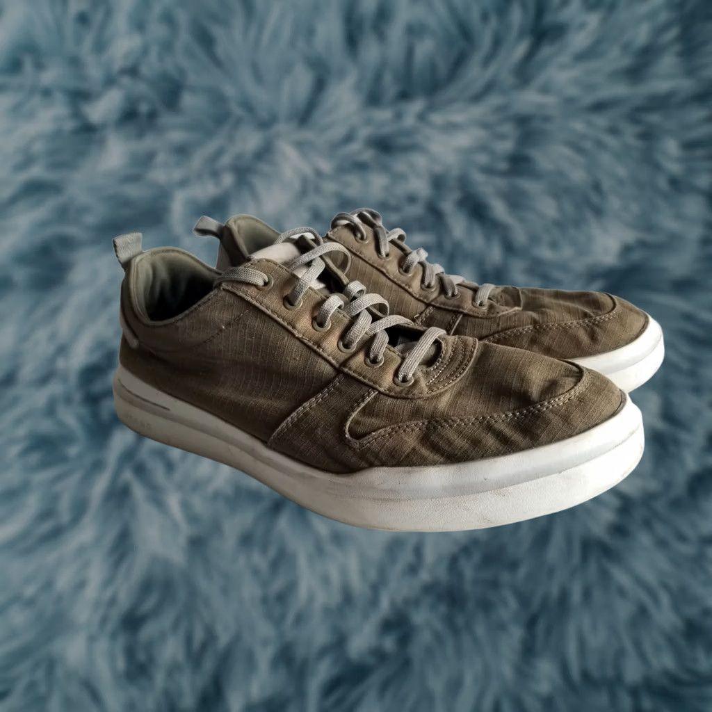 Cole Haan Cole Haan Mens Sneaker Green Olive White Size 11 GrandPro Rally Canvas Court Size US 11 / EU 44 - 1 Thumbnail
