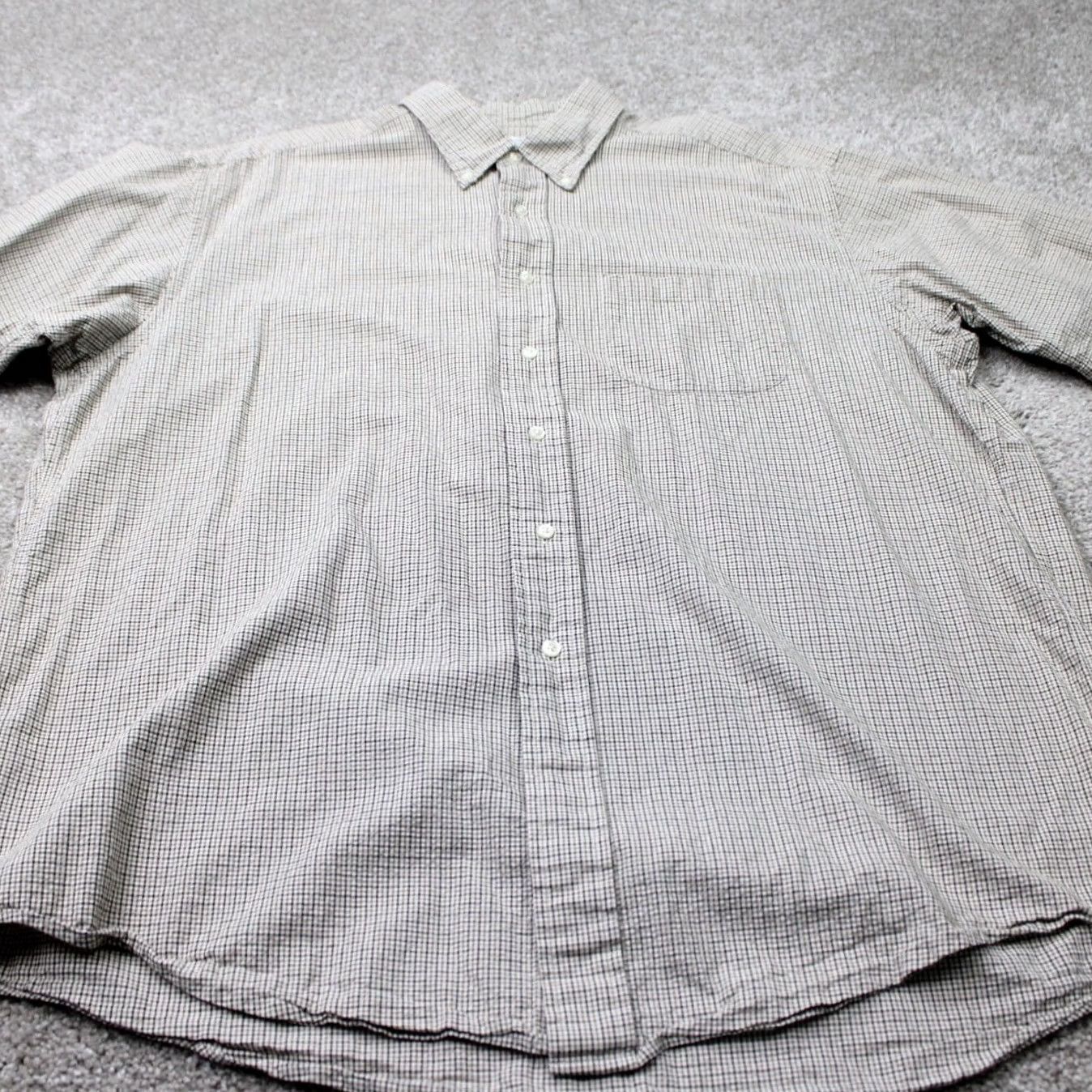 Brooks Brothers Brooks Brothers Sport Shirt Mens Large Beige/Black Cotton Short Sleeve Button-Up Shirt Size US L / EU 52-54 / 3 - 3 Thumbnail