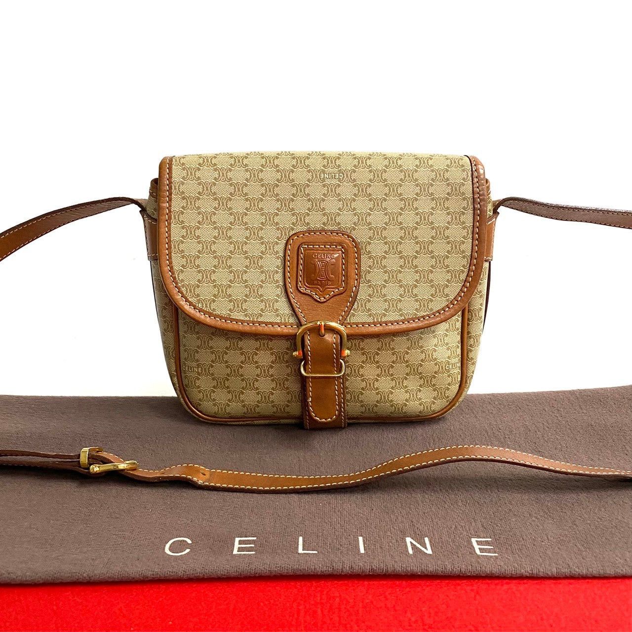 Celine Celine Shoulder Bag Brown Leather Size ONE SIZE - 1 Thumbnail