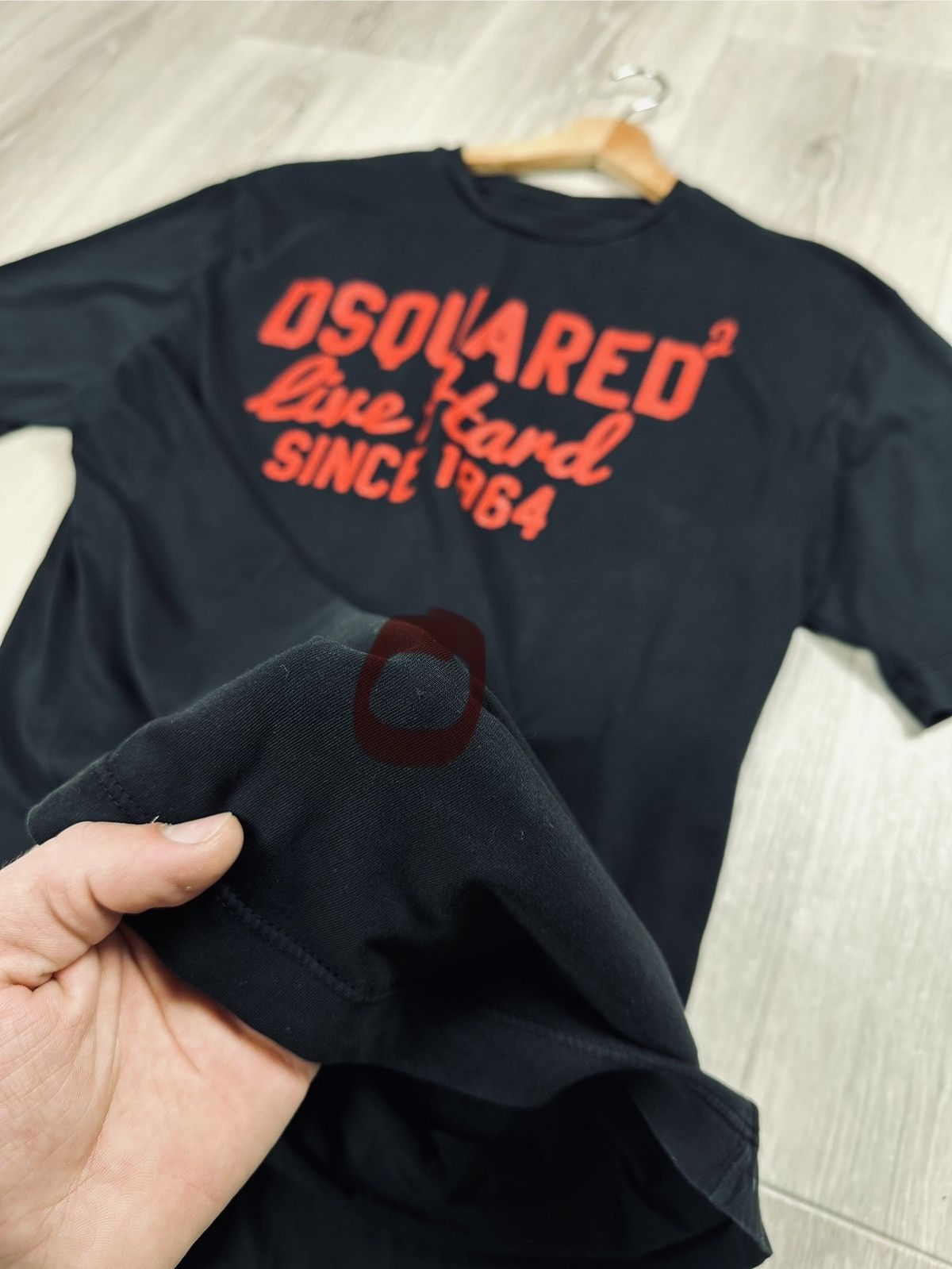 Dsquared2 Dsquared2 Big Logo Live Hard Print T-Shirt Size US XL / EU 56 / 4 - 7 Thumbnail