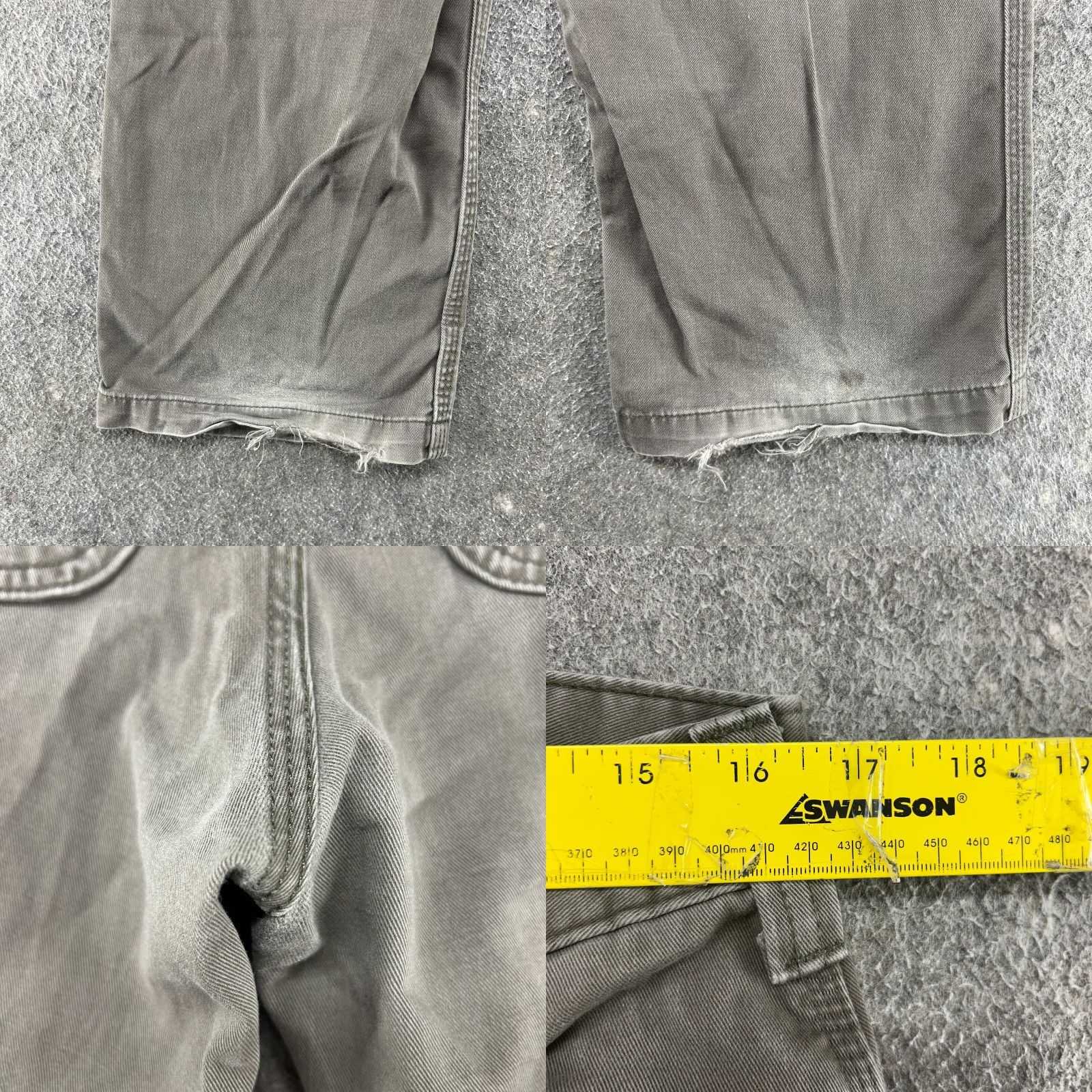 Carhartt Carhartt Pants Mens 33x30 Brown Carpenter Relaxed Fit Canvas B324 DFE Distressed Size US 33 - 9 Thumbnail