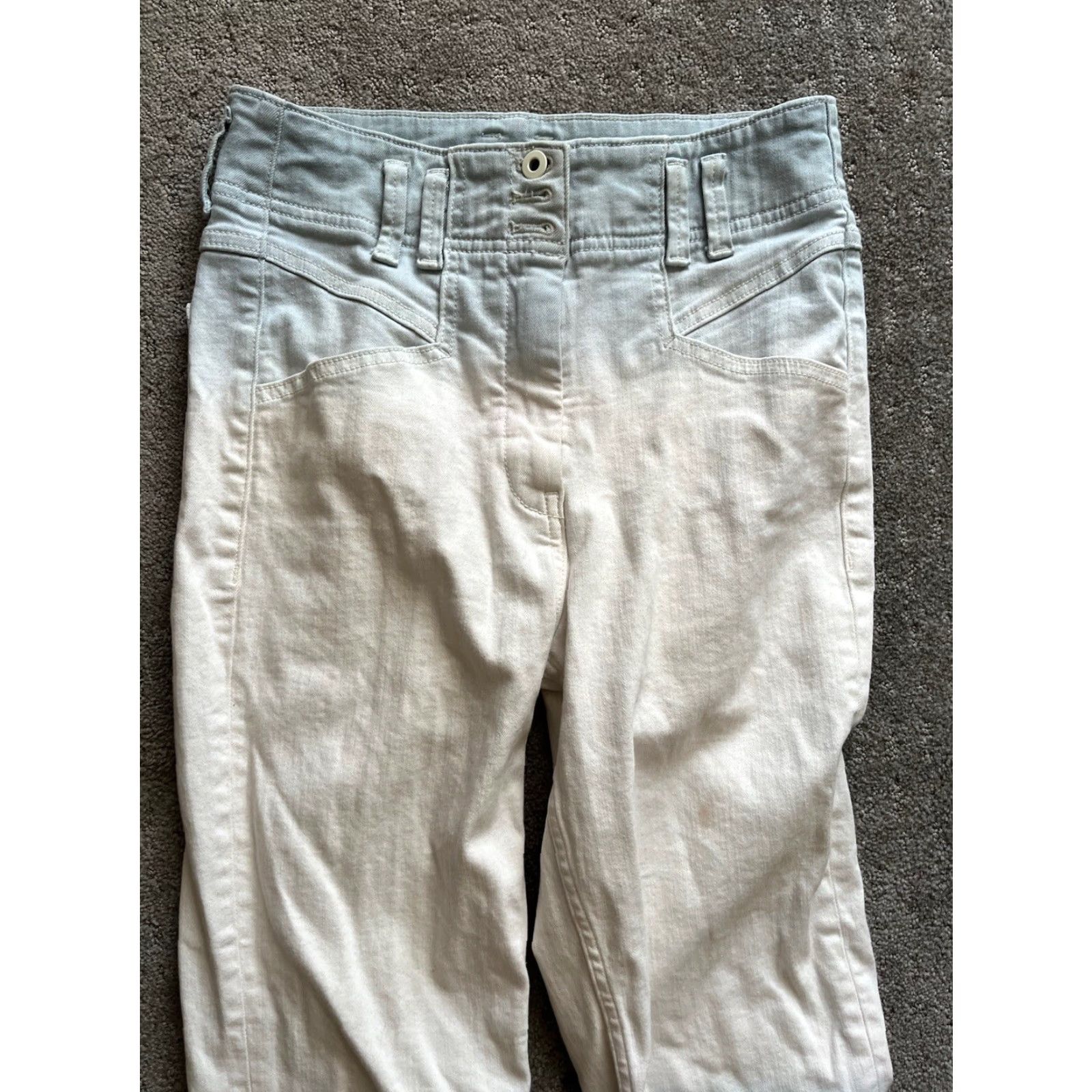 Anthropologie Anthropologie Jeans Womens 27 Blue Ombre Dip Dye High Rise Crop Unlisted Details Size 27" / US 4 / IT 40 - 2 Thumbnail
