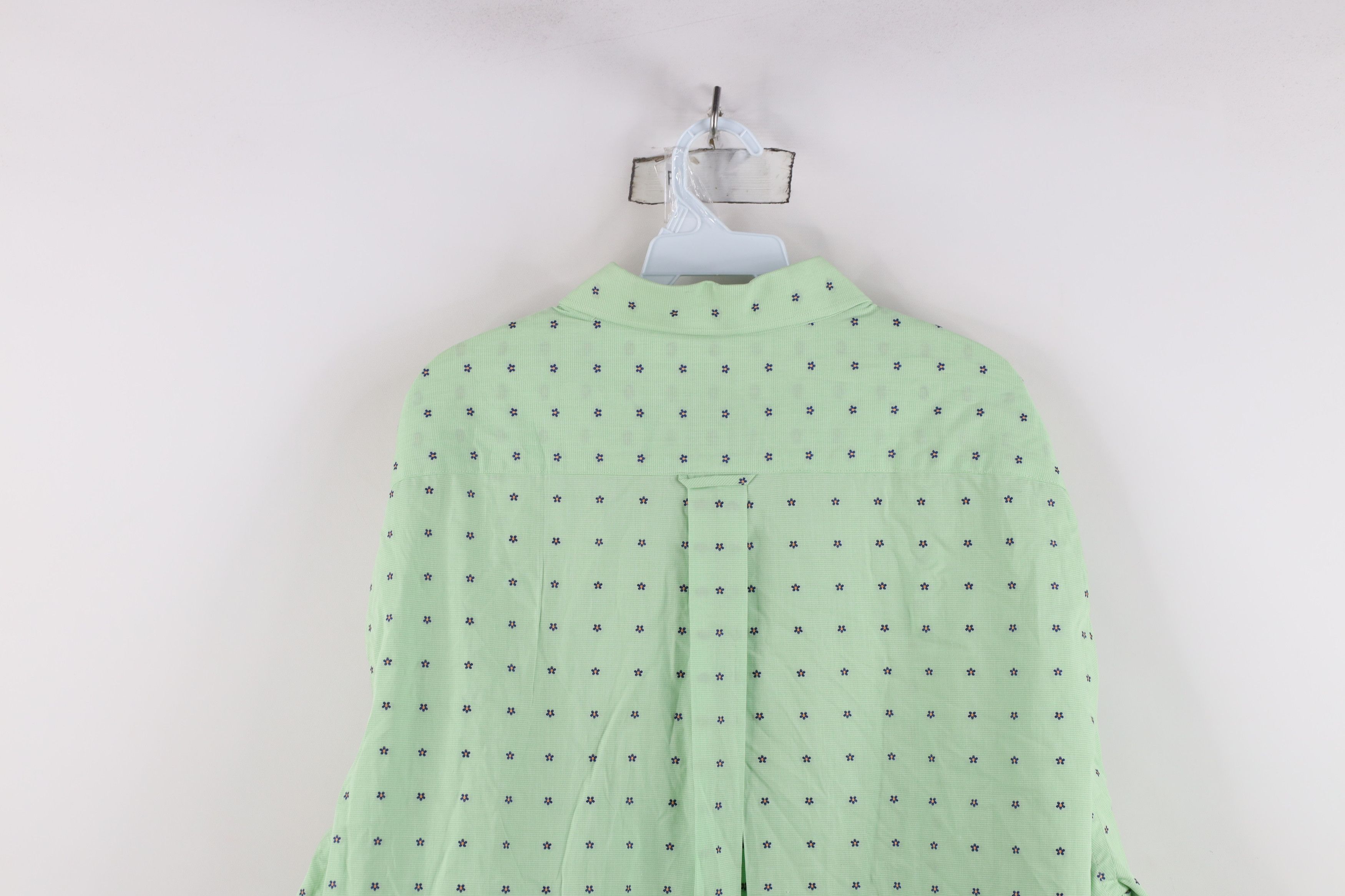 Jos. A. Bank New Jos A Bank Flower Stretch Collared Button Shirt Green Size US XXL / EU 58 / 5 - 11 Thumbnail