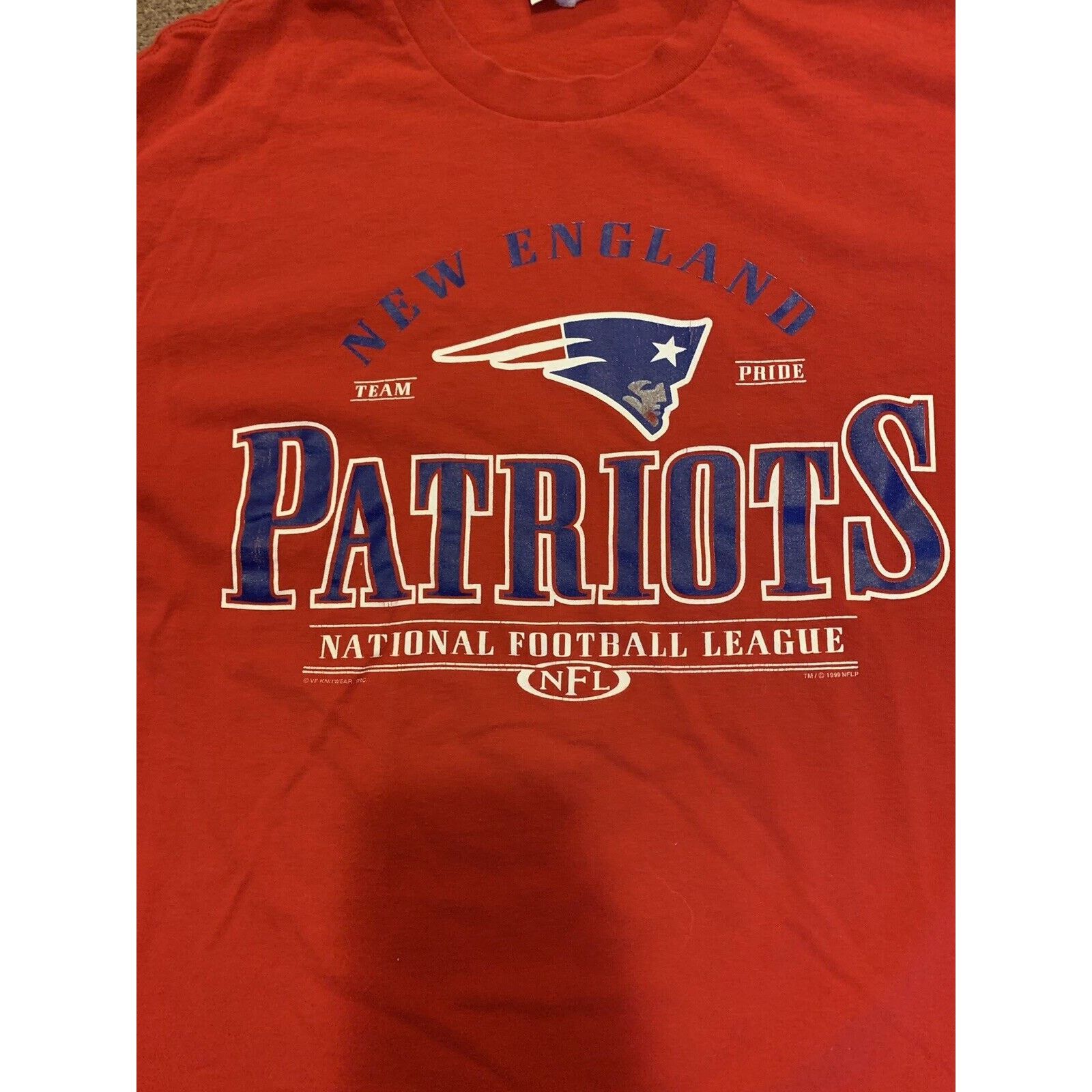 Lee 1999 Lee New England Patriots Red NFL T-Shirt Men’s Large Size US L / EU 52-54 / 3 - 2 Thumbnail