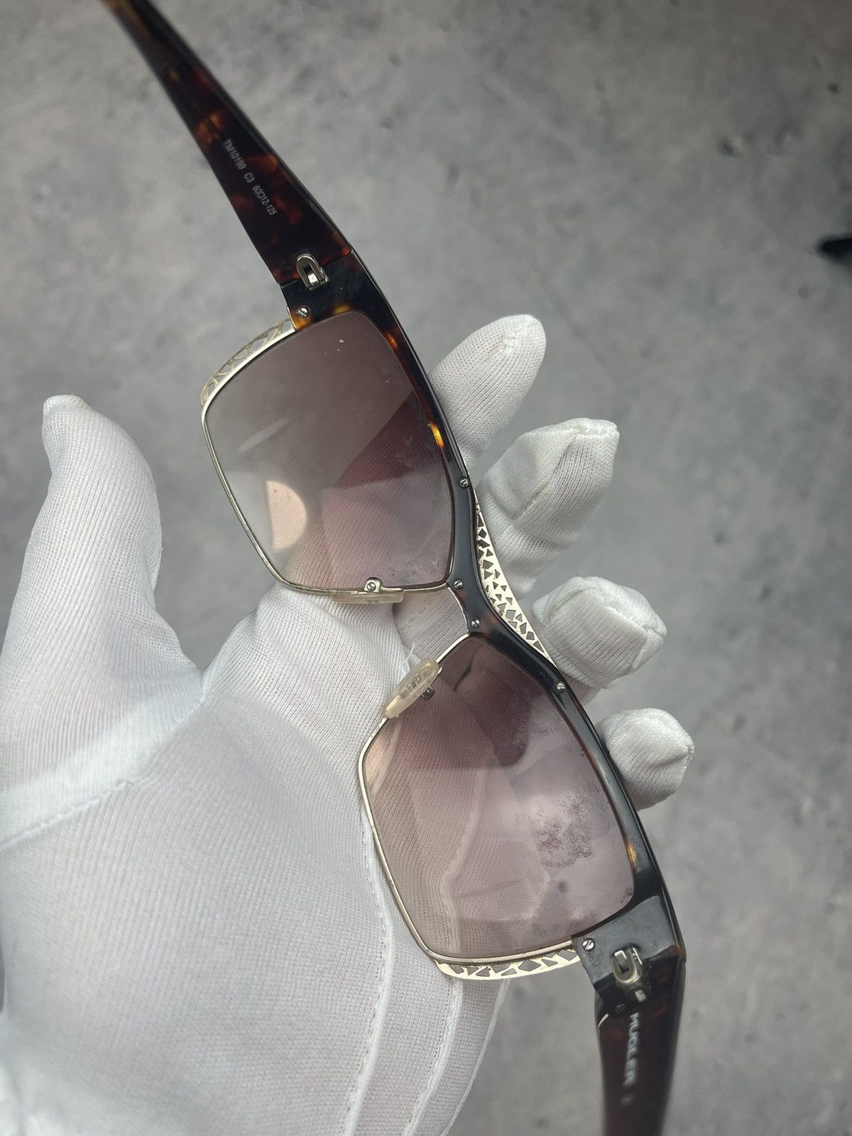Thierry Mugler × Vintage Vintage brown sunglasses TM 10199 ladies Mugler 00s Size ONE SIZE - 5 Thumbnail