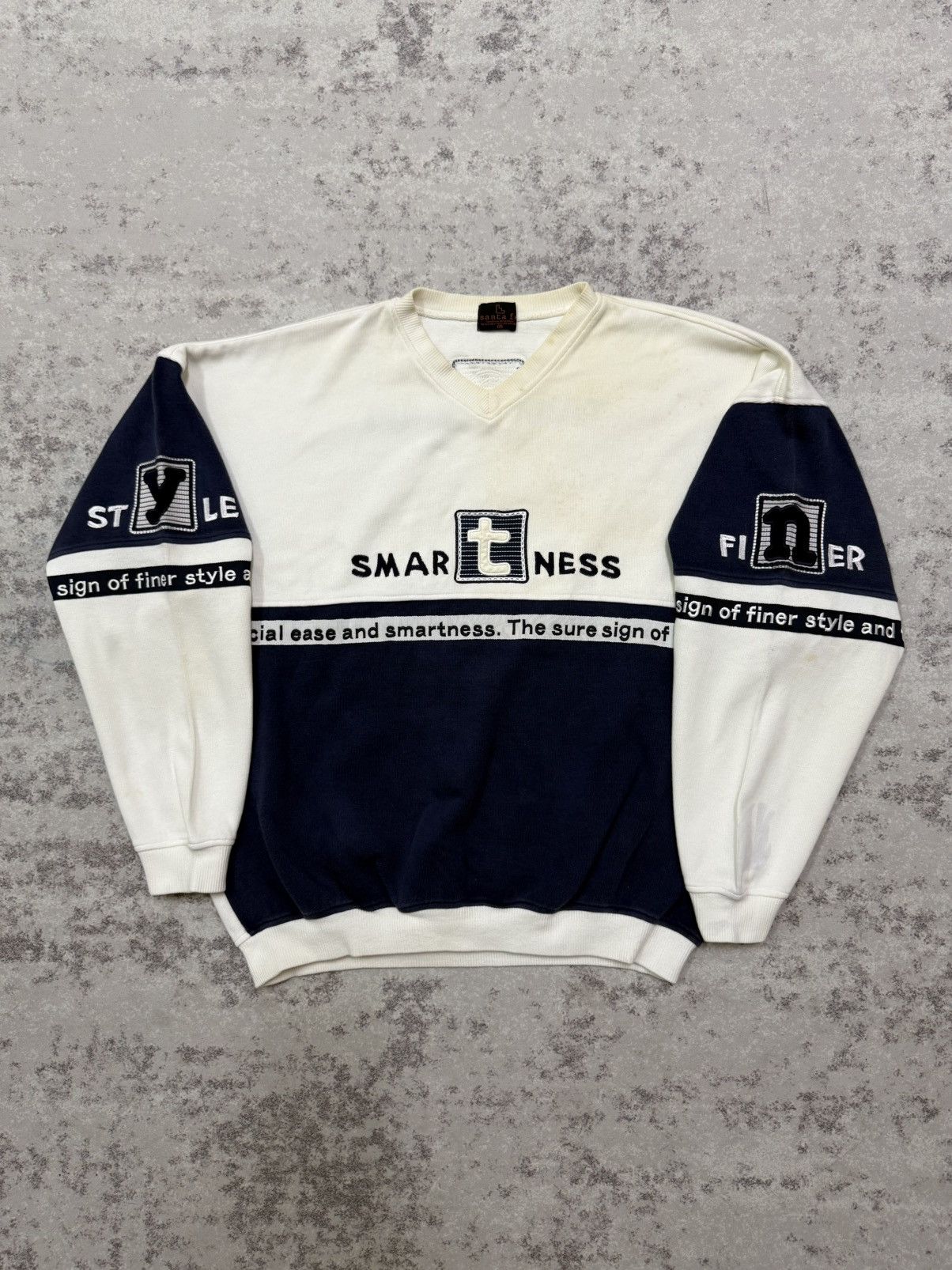 Vintage Vintage Santa Fe Smart Tailoring Vneck Sweatshirt Size US XL / EU 56 / 4 - 14 Thumbnail