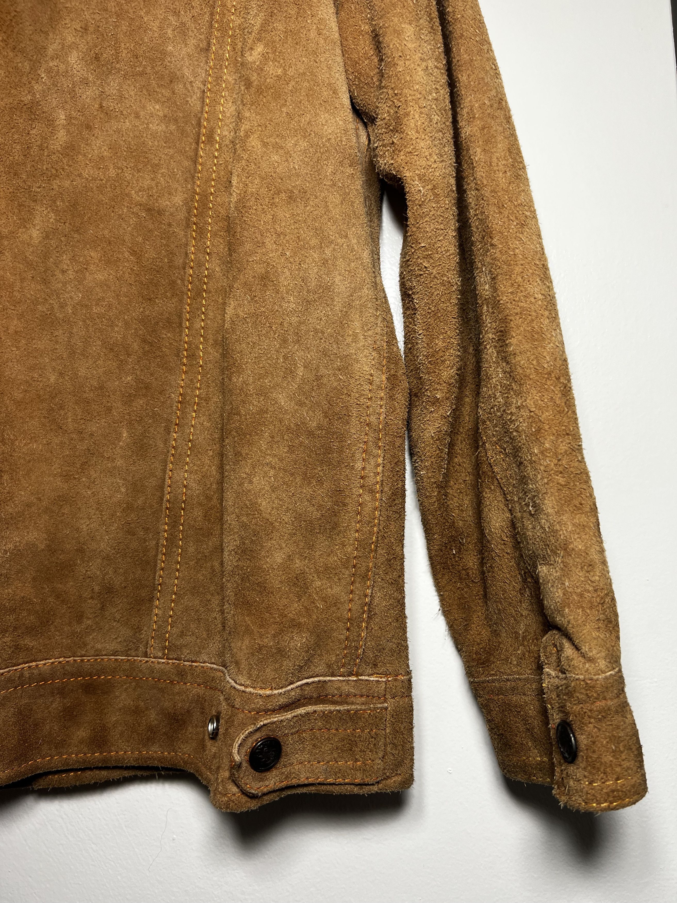 Genuine Leather × Vintage Vintage Triple A Brown Suede Genuine Leather Jacket Size US XS / EU 42 / 0 - 7 Thumbnail