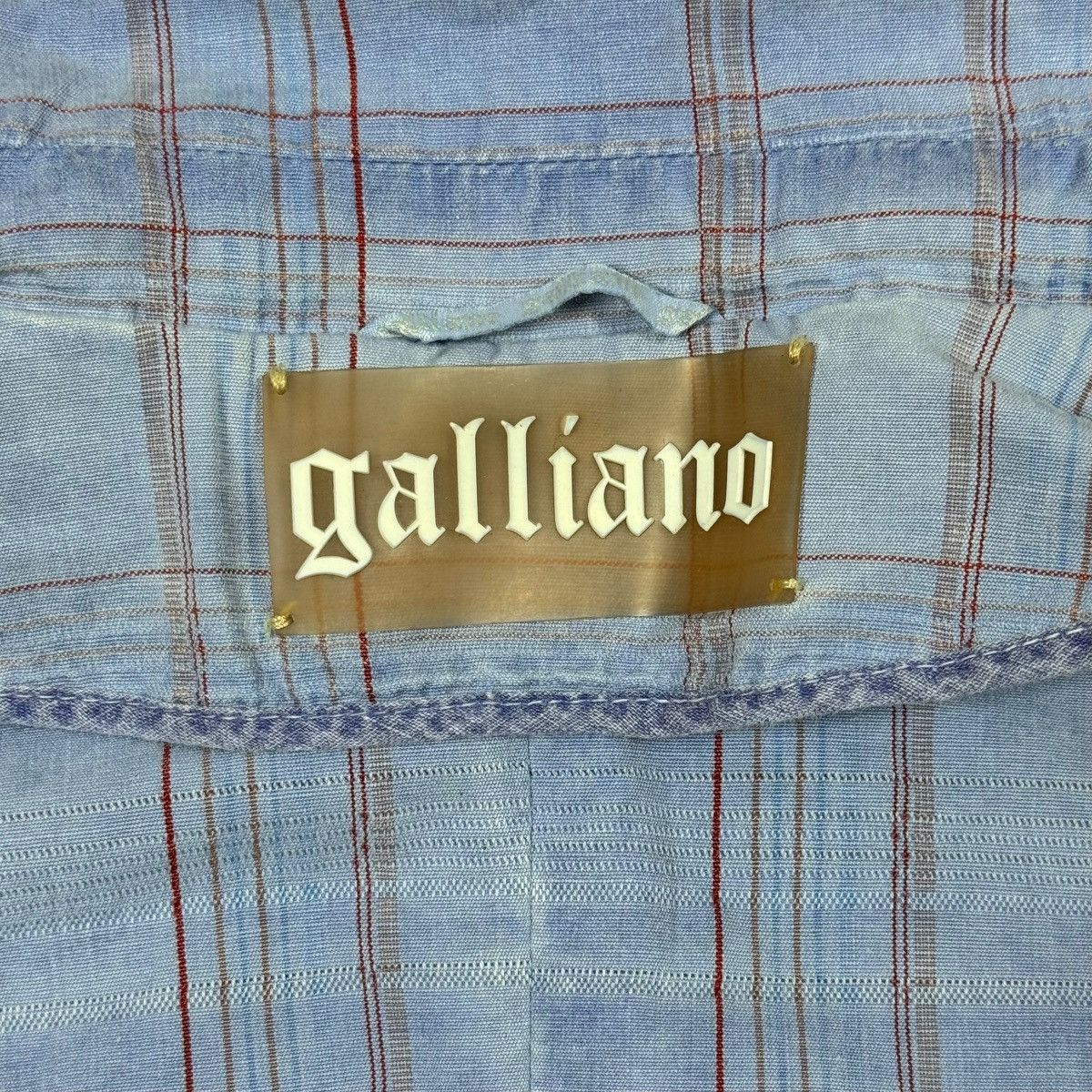 John Galliano Galliano Checkered Garment Dyed Blazer Jacket size IT 46 Size L / US 10 / IT 46 - 13 Thumbnail
