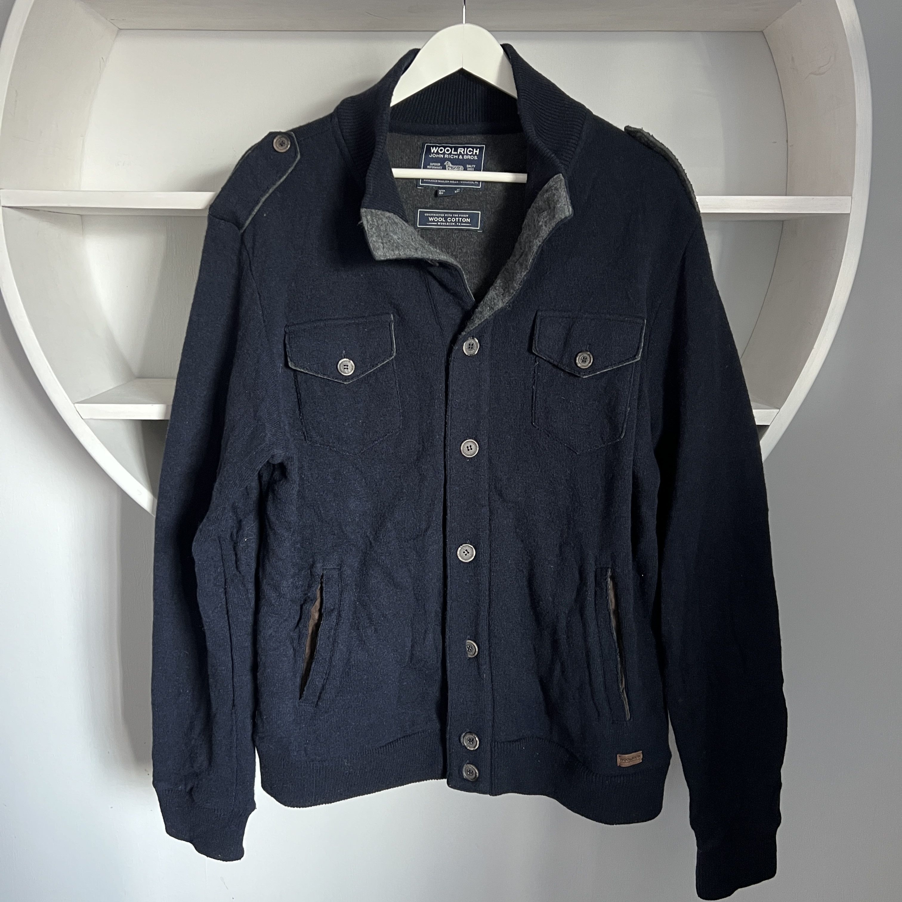 Woolrich Woolen Mills WOOLRICH Blue Wool Button Jacket Cardigan Size XL / 2XL Size US XXL / EU 58 / 5 - 3 Thumbnail