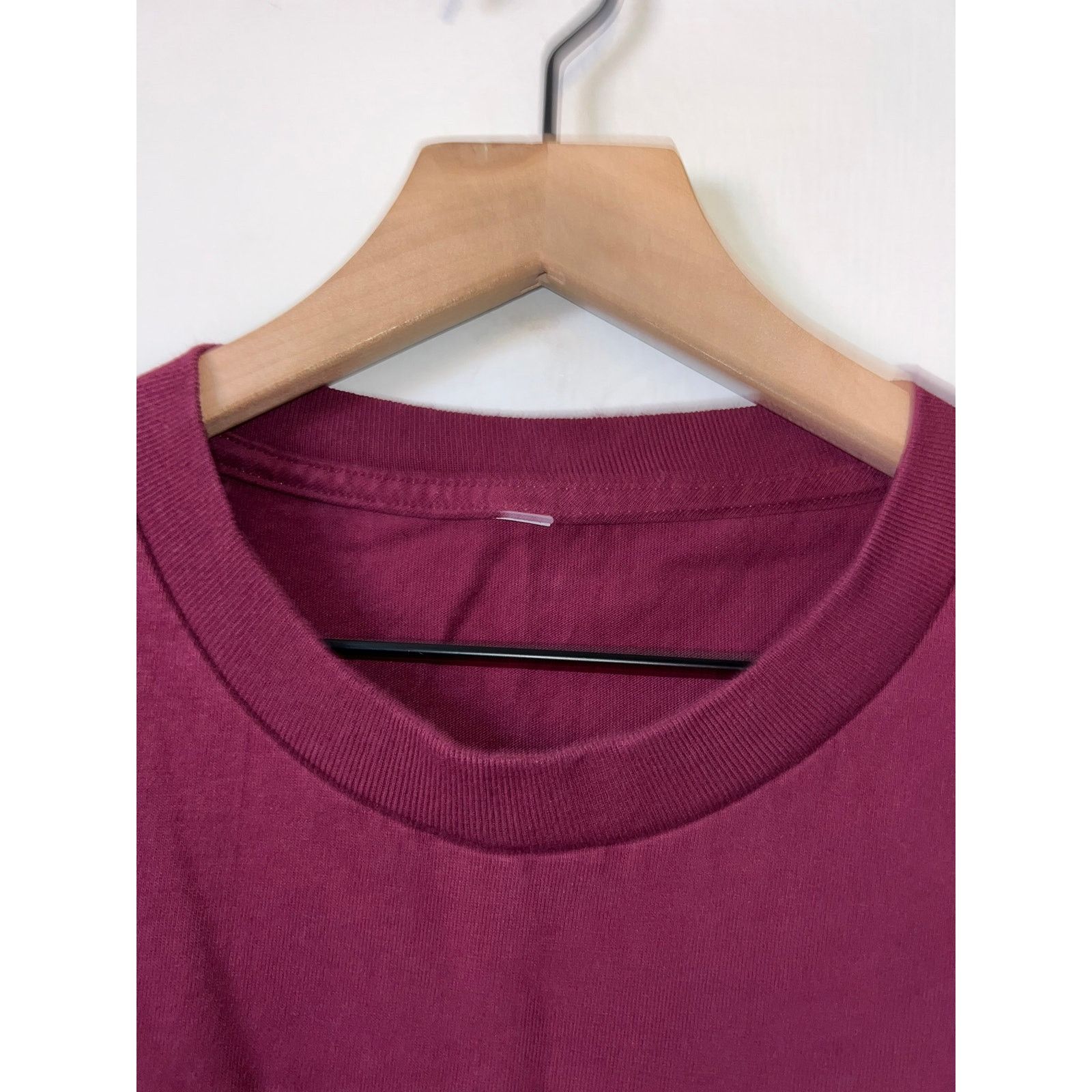 Vintage Vintage Maroon Blank Shirt Short Sleeve Blank Tee VTG XL Size US XL / EU 56 / 4 - 5 Thumbnail