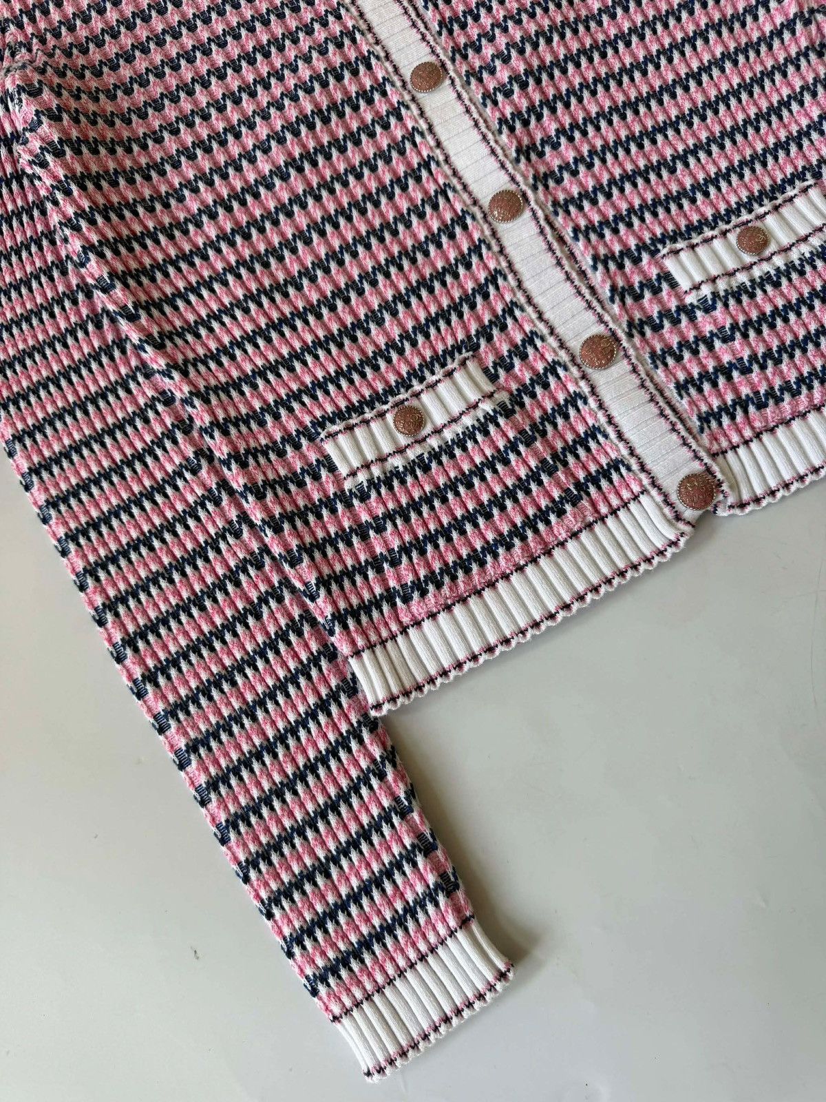 Chanel Chanel Stripped Multicolor Cardigan Size XS / US 0-2 / IT 36-38 - 4 Thumbnail