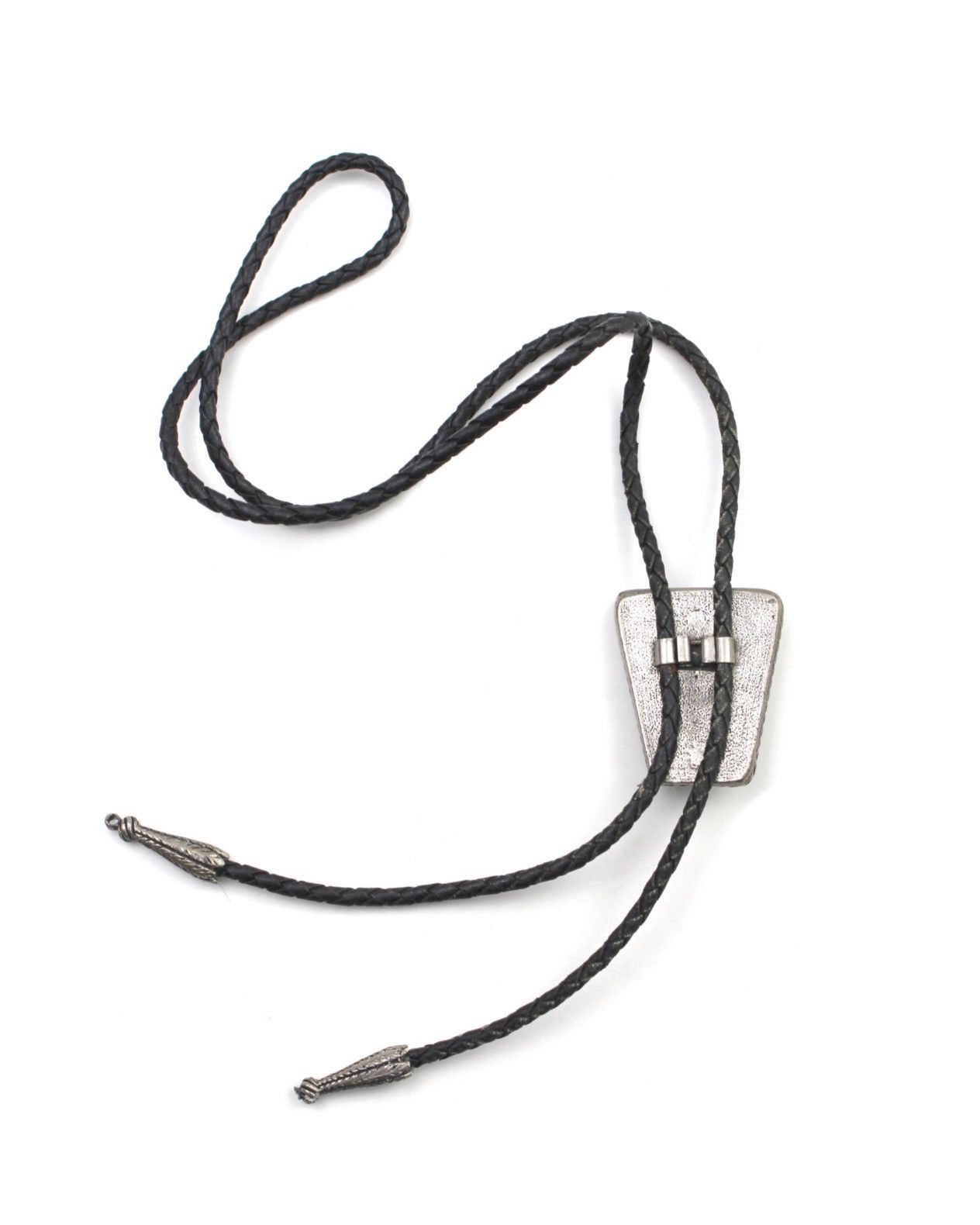 Vintage 1990S SOUTHWESTERN MOSAIC TURQUOISE BRAIDE LEATHER BOLO TIE Size ONE SIZE - 4 Thumbnail