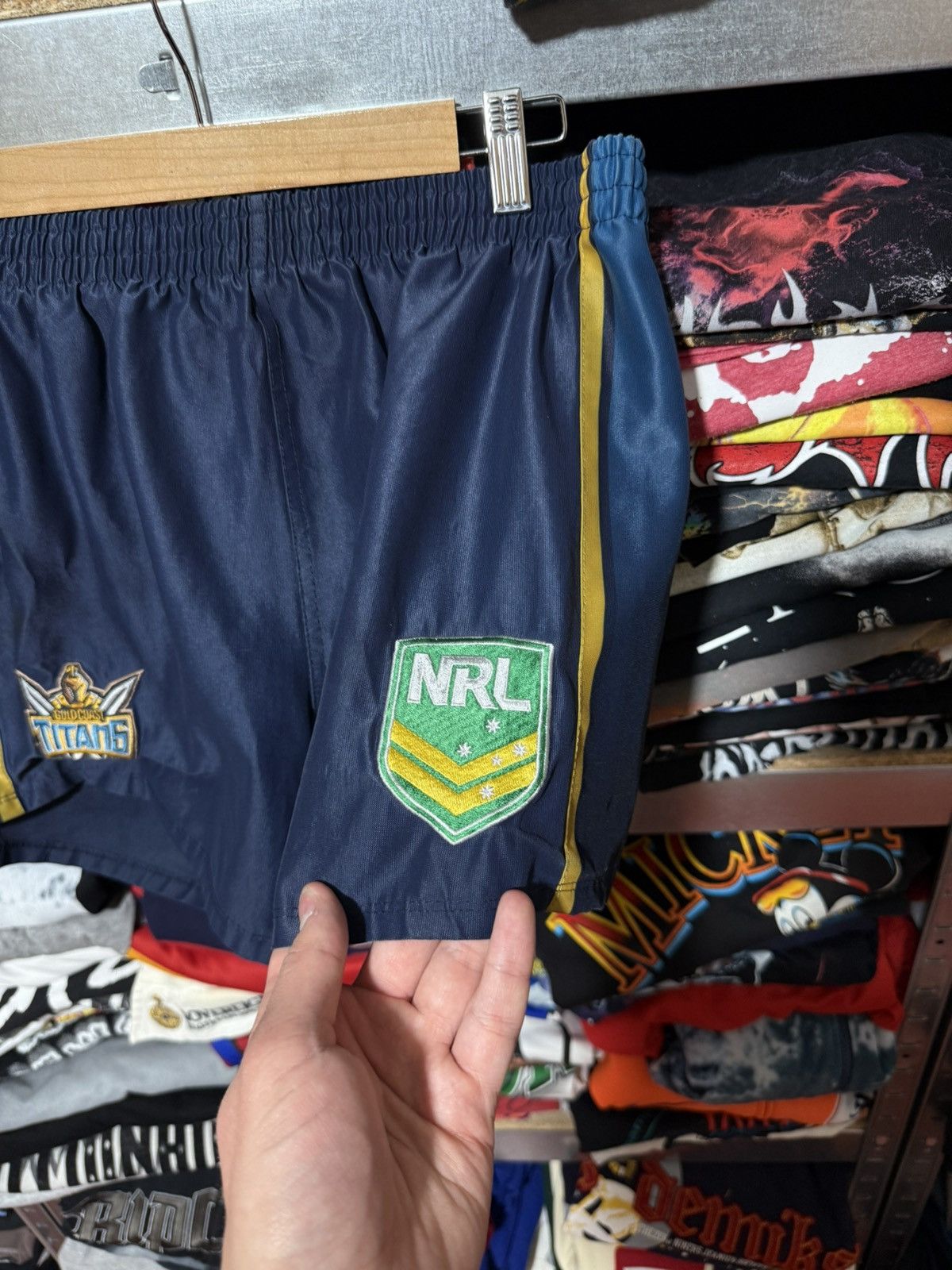 Vintage Vtg 2004 Gold Coast Titans Rugby Shorts ISC NRL Australia Size US 36 / EU 52 - 4 Thumbnail