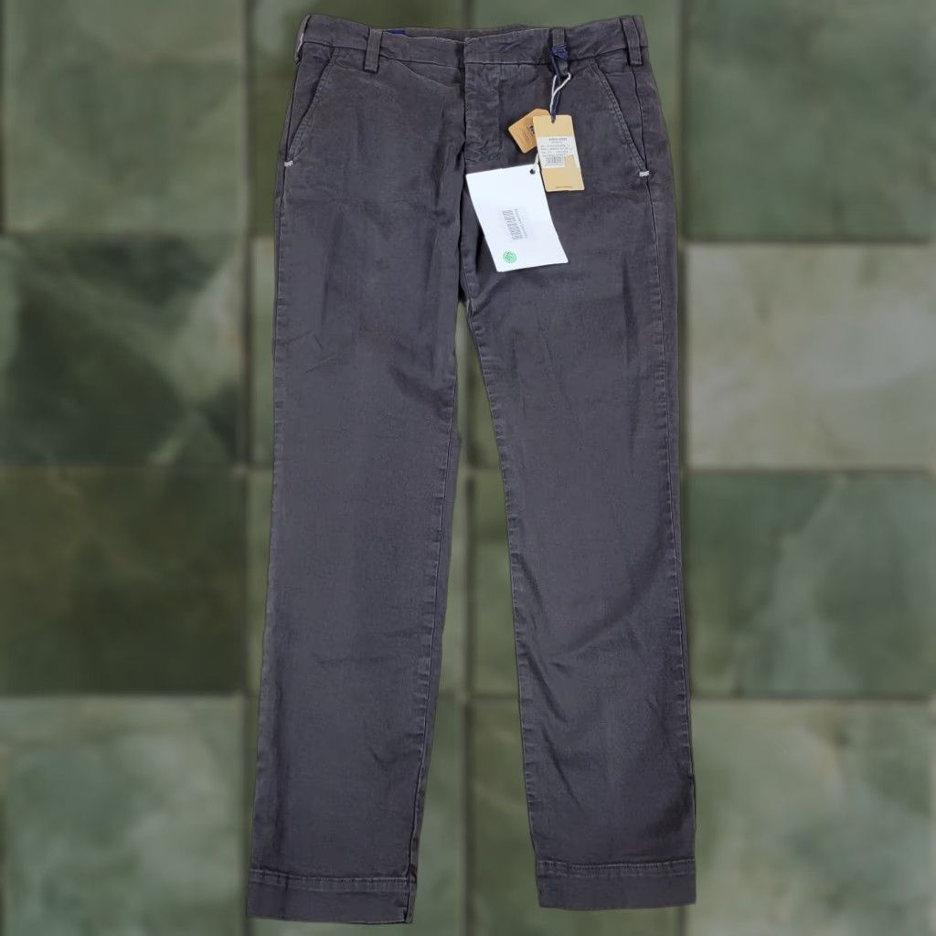 Vintage Entre Amis Men's Pants Slim Straight Chino 31x28 Gray Stretch Twill Cotton Trousers Vintage No Size US 31 - 1 Thumbnail