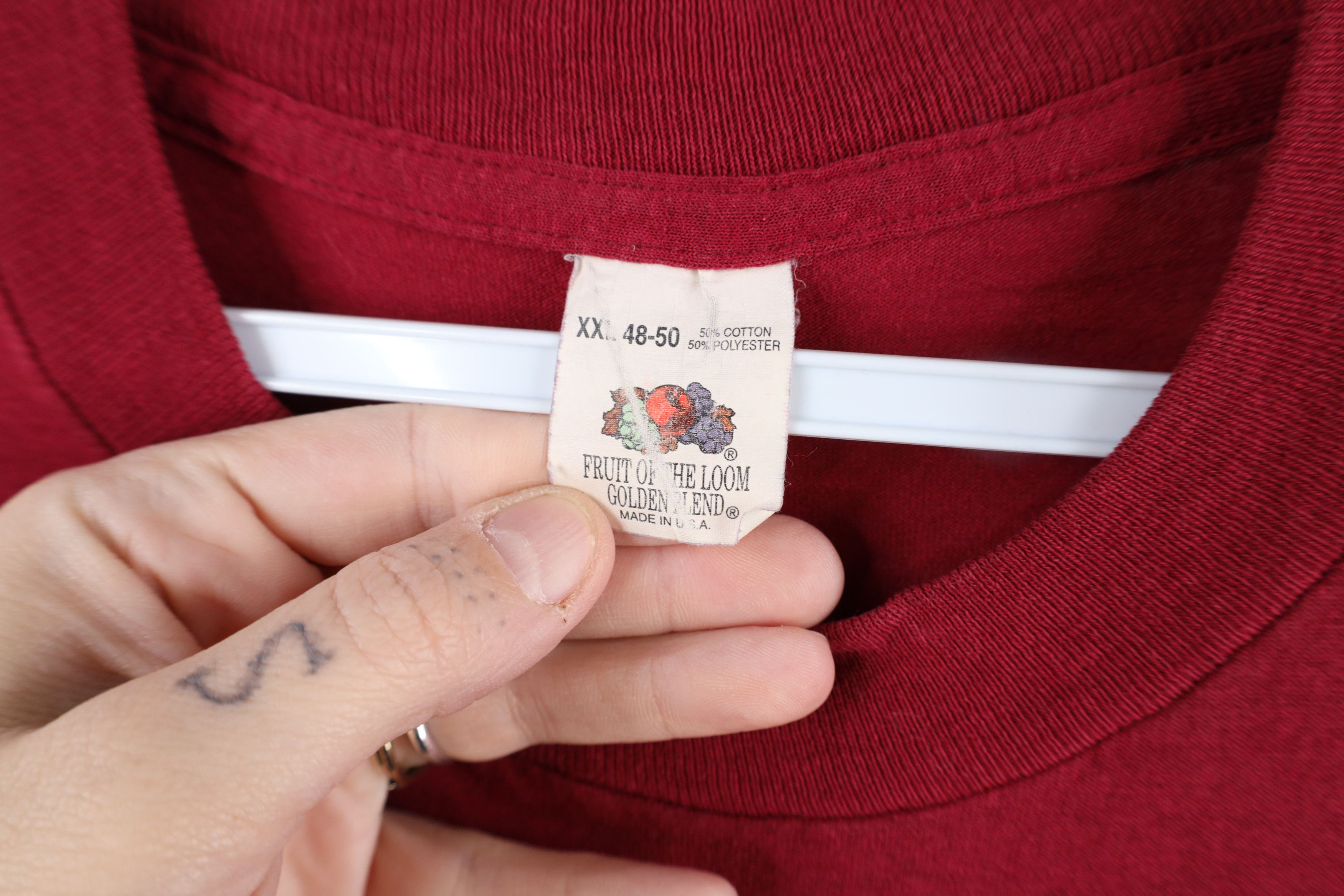 Vintage Vintage 90s Streetwear Short Sleeve Pocket T-Shirt Red USA Size US XXL / EU 58 / 5 - 6 Thumbnail