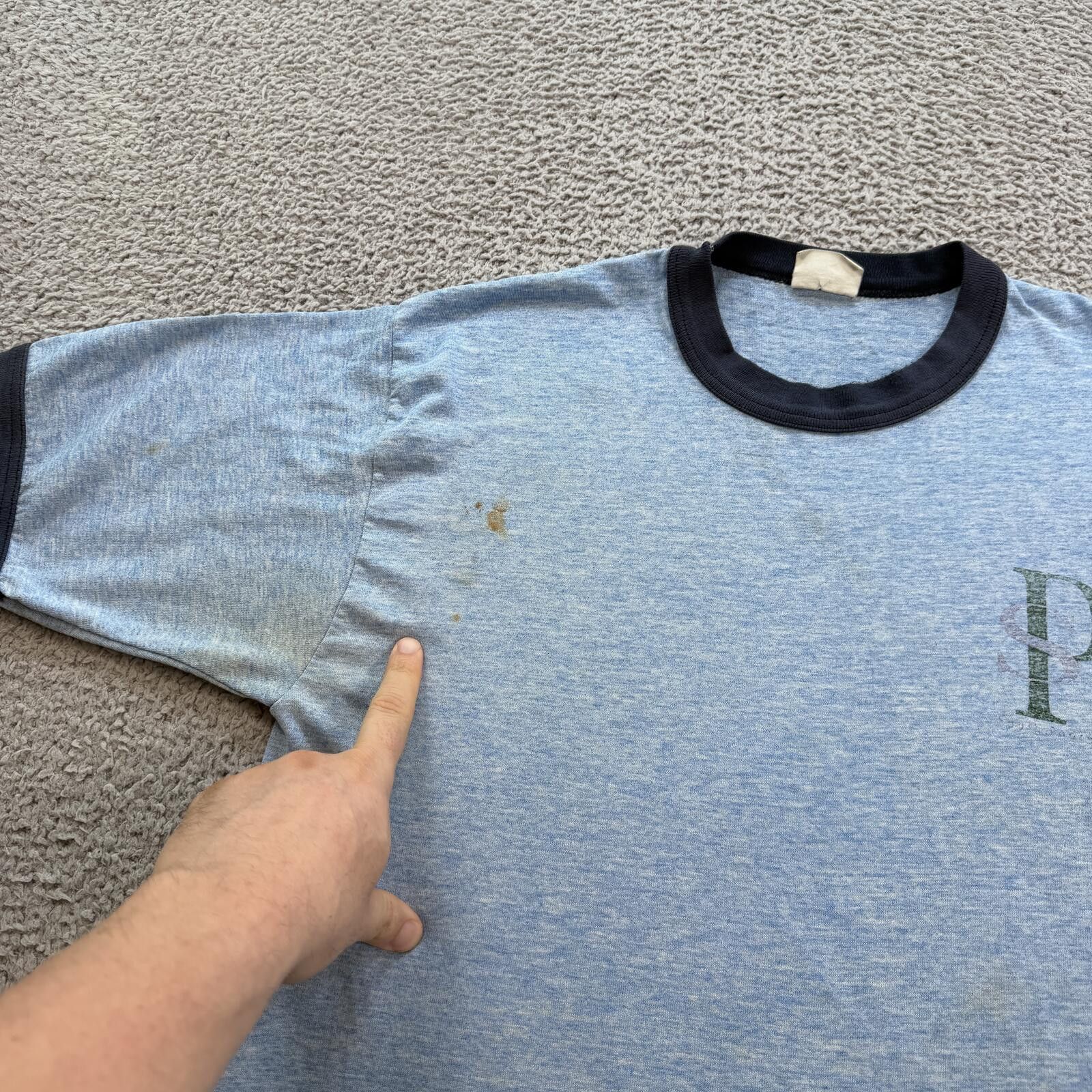 Other Vintage 90s Ringer Baby Tee Made In USA Blue Fitted Slim Y2K Size S / US 4 / IT 40 - 8 Thumbnail
