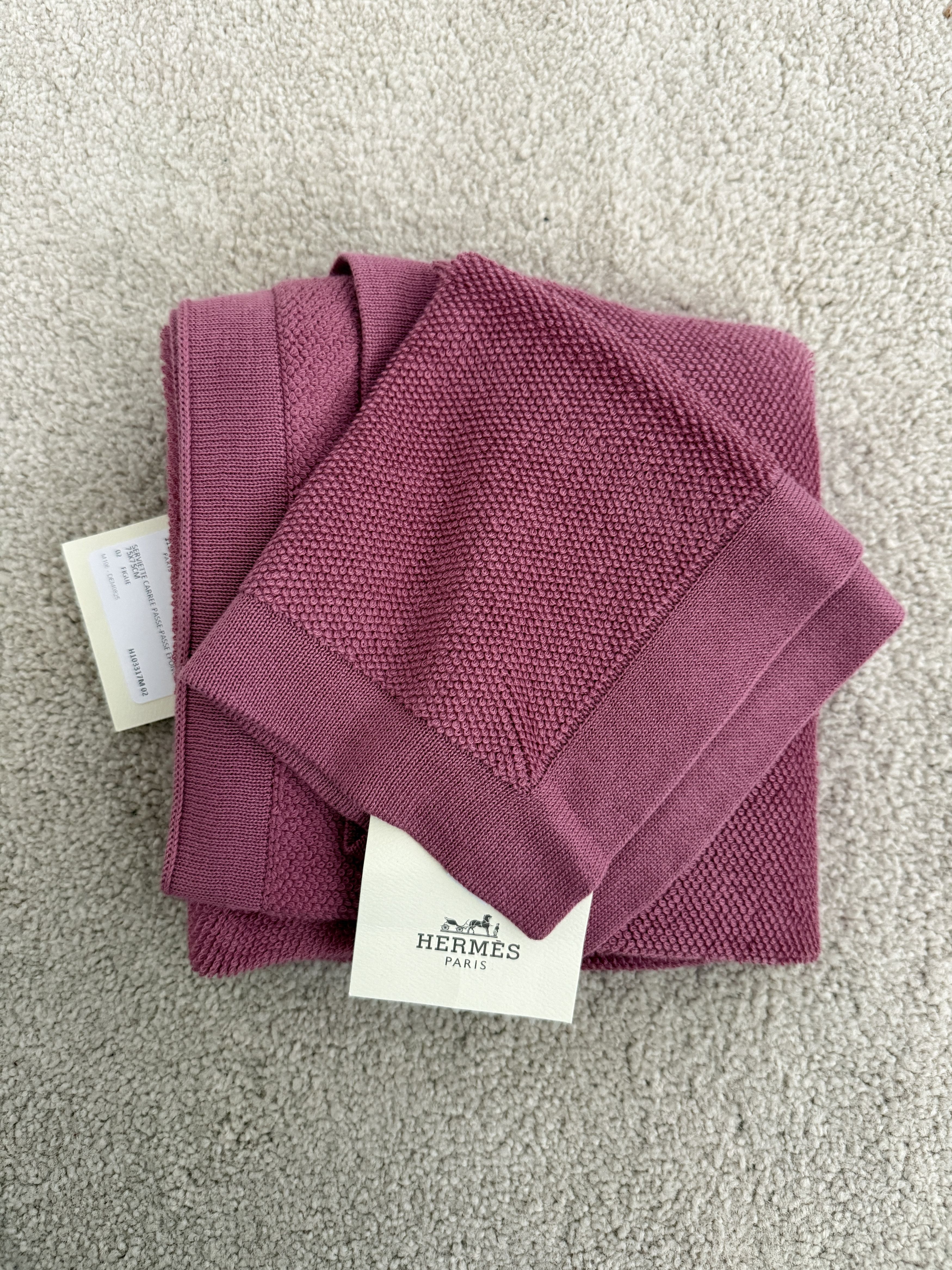 Hermes Hermes Pink Baby Towel Set - Great Holiday Gift - Sm & Med Size ONE SIZE - 1 Thumbnail