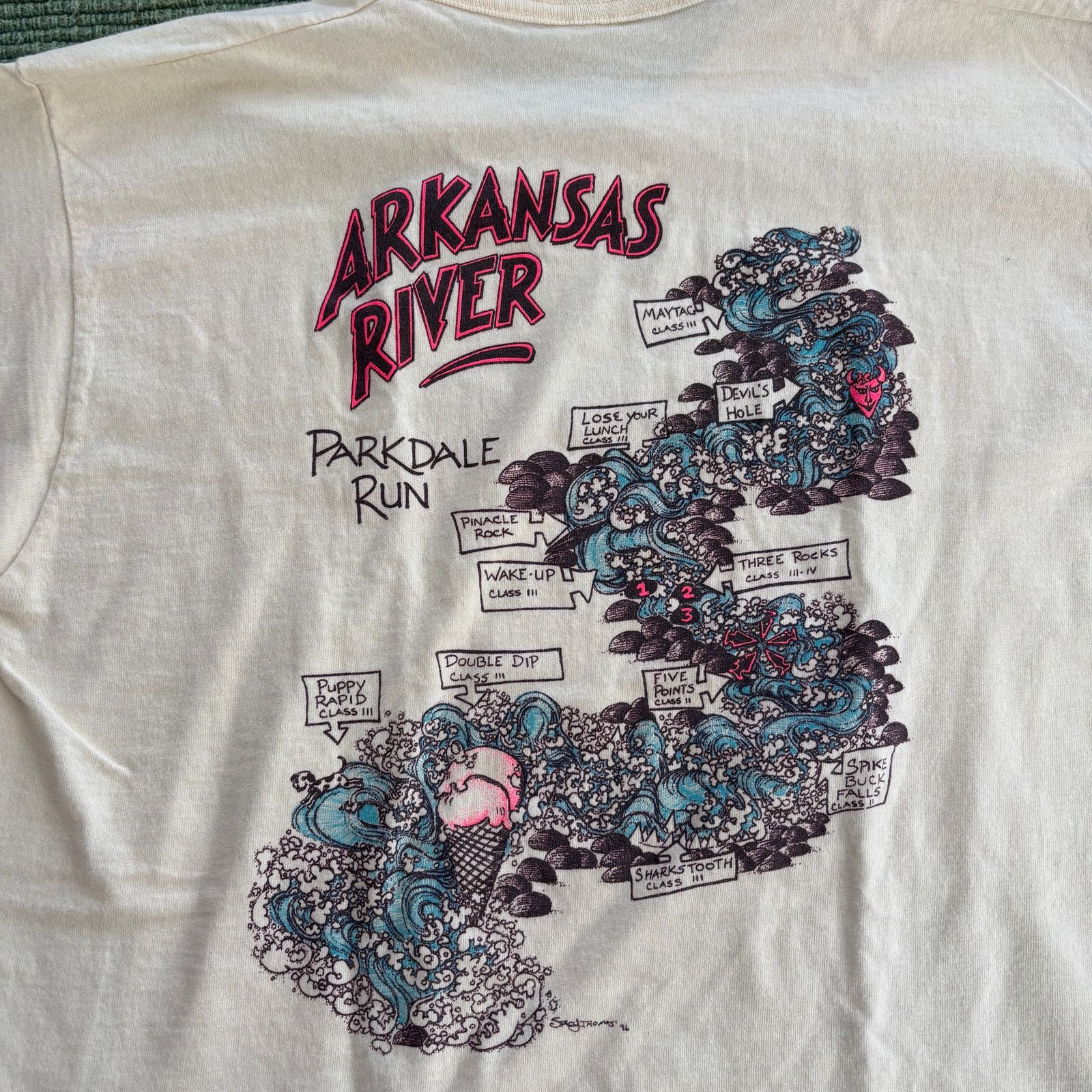 Fruit Of The Loom × Vintage Vintage single stitched Arkansas River tee shirt size L Size US L / EU 52-54 / 3 - 3 Thumbnail