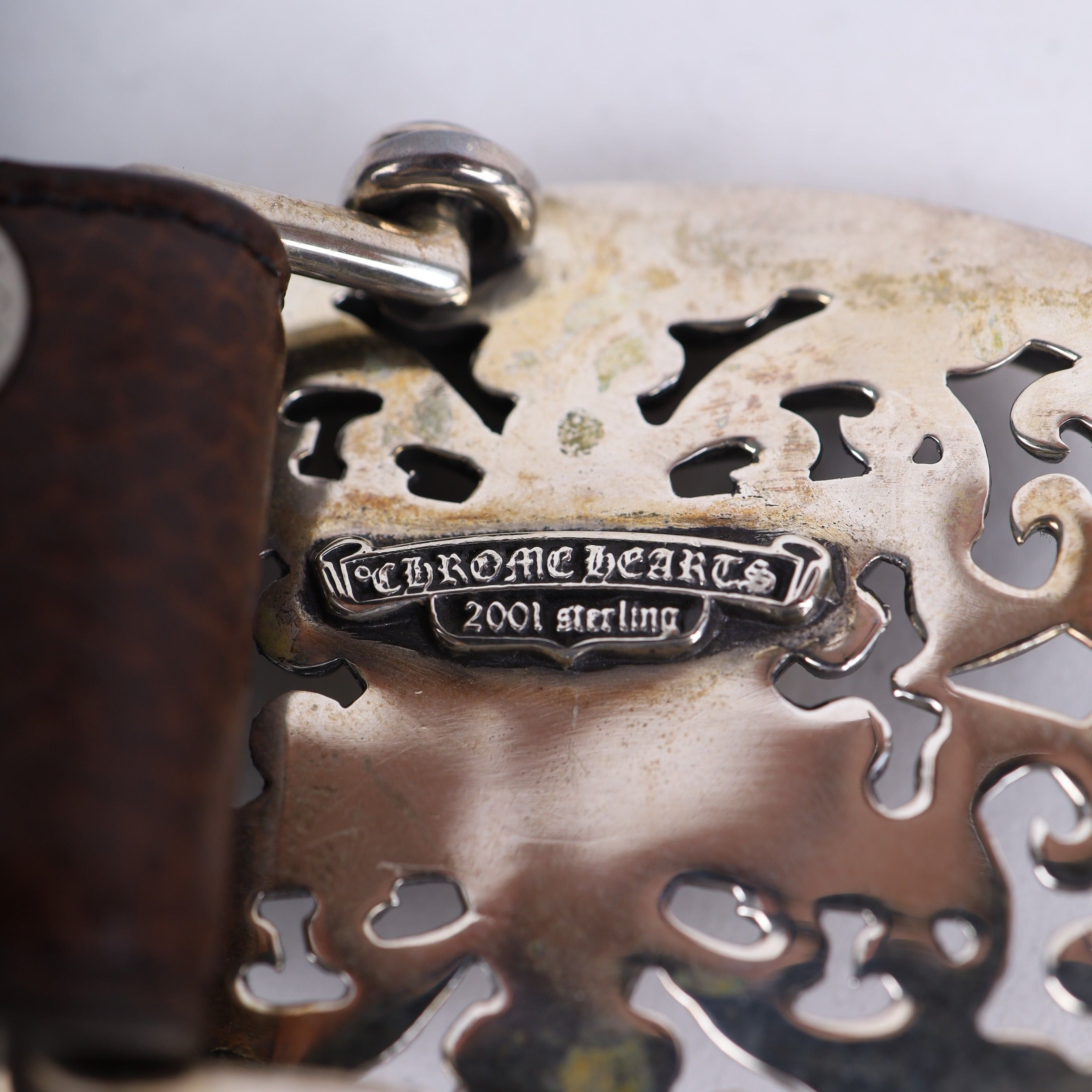 Chrome Hearts Chrome Hearts Star Oval Cross Brown Belt Size 38 - 15 Thumbnail