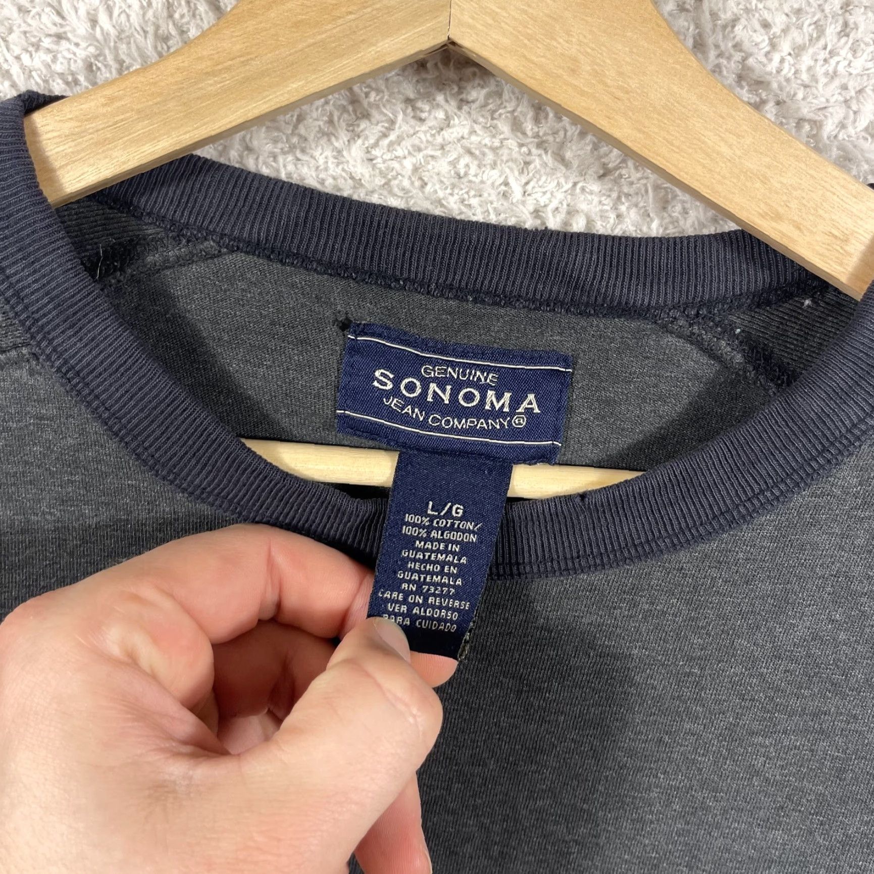 Vintage VINTAGE Sonoma T-Shirt Mens Large Black Long Sleeve Y2K Grunge Faded Classic Cobain Size US L / EU 52-54 / 3 - 3 Thumbnail