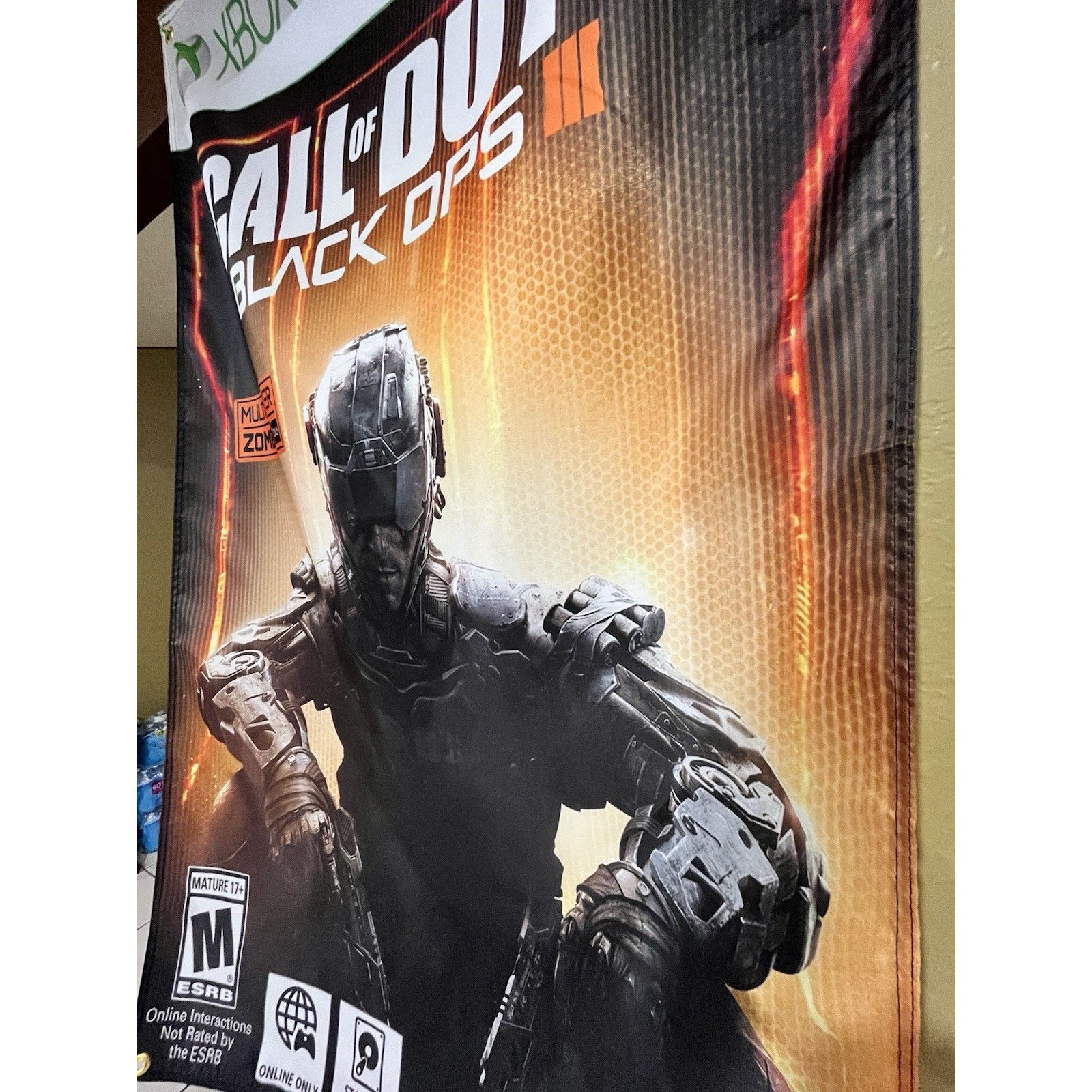 Microsoft Call Of Duty Black Ops 3 5ft Flag Microsoft XBOX 360 Poster Size ONE SIZE - 2 Thumbnail