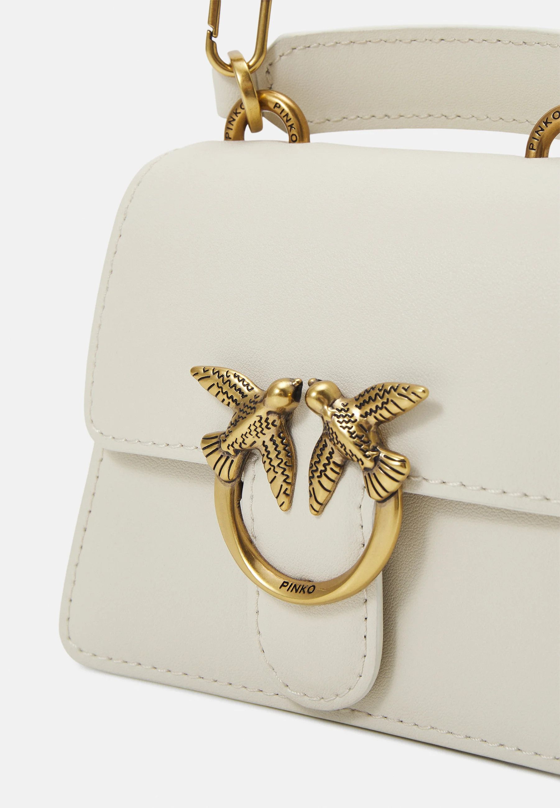 Pinko o1s22i1n0824 Size: OS / Top Handle Mini Light Bag in White Size ONE SIZE - 5 Thumbnail
